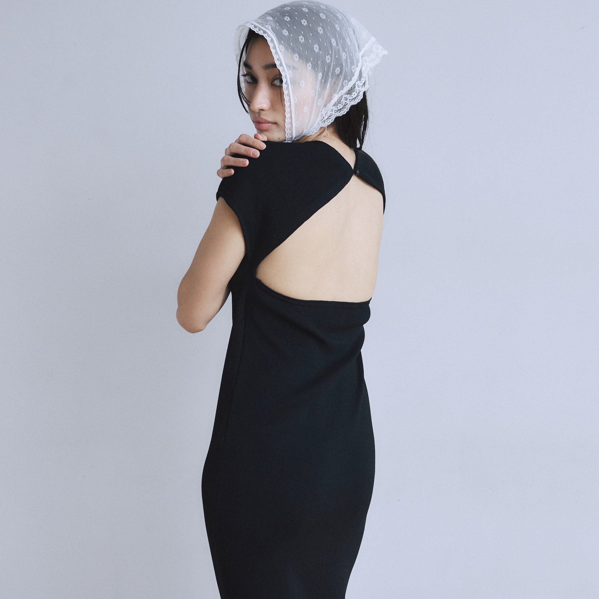 カップin Back Hole Knitフレンチドレス
