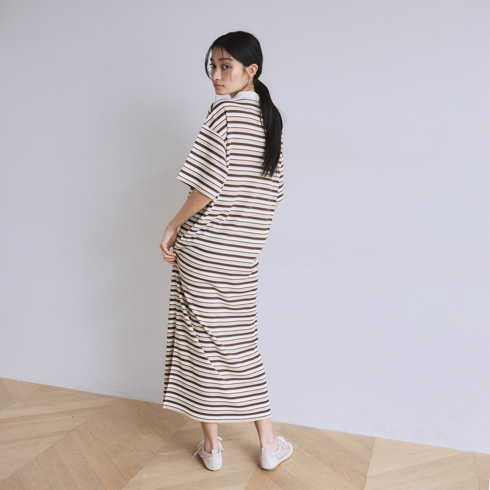 ワッフルボーダーPOLOワンピース