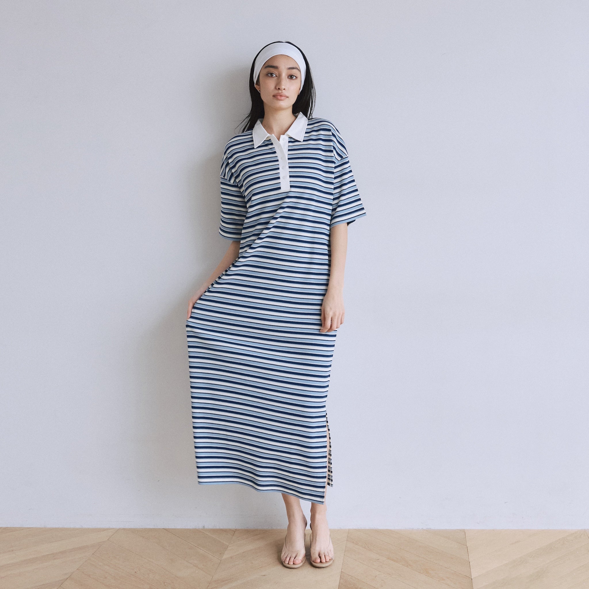 ワッフルボーダーPOLOワンピース