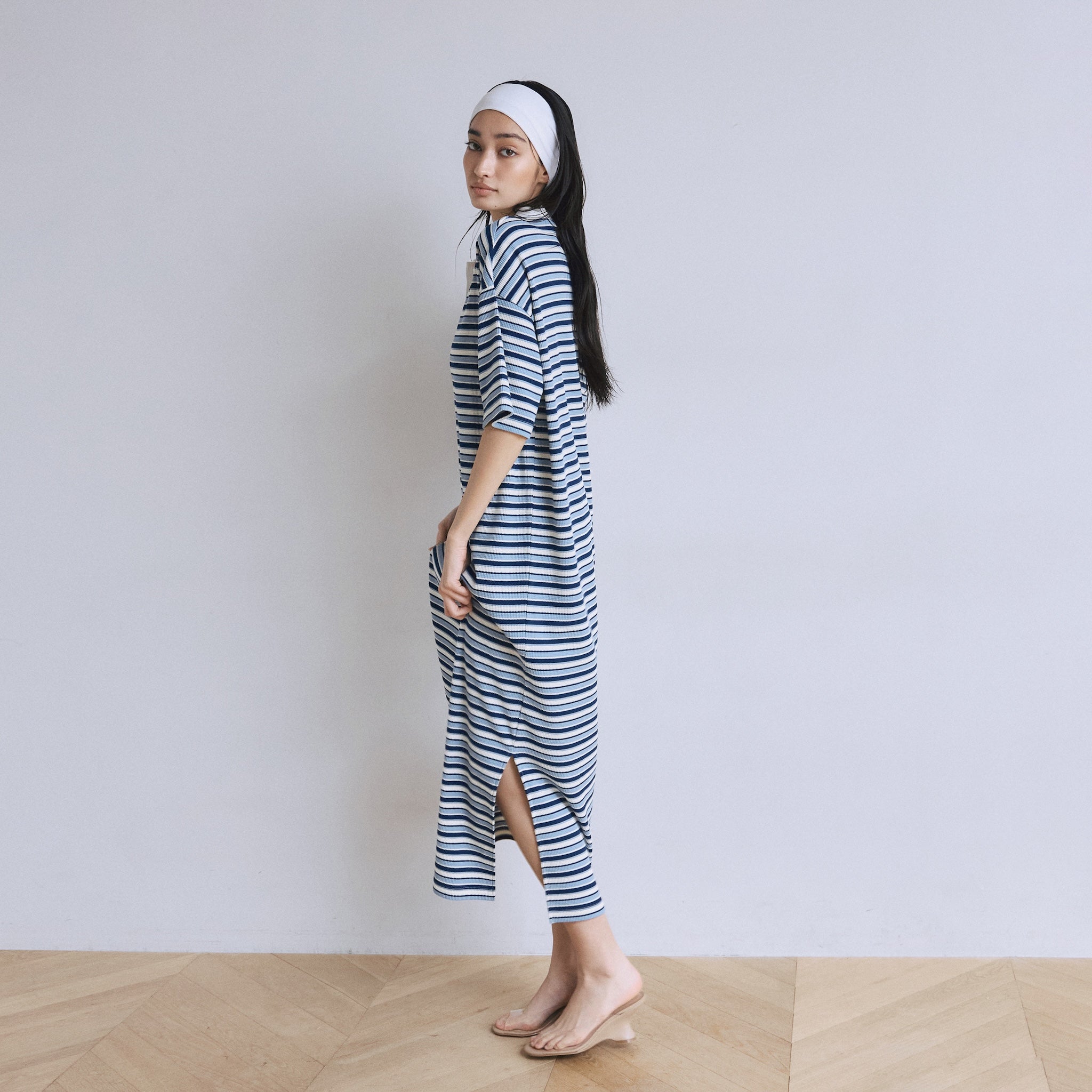 ワッフルボーダーPOLOワンピース