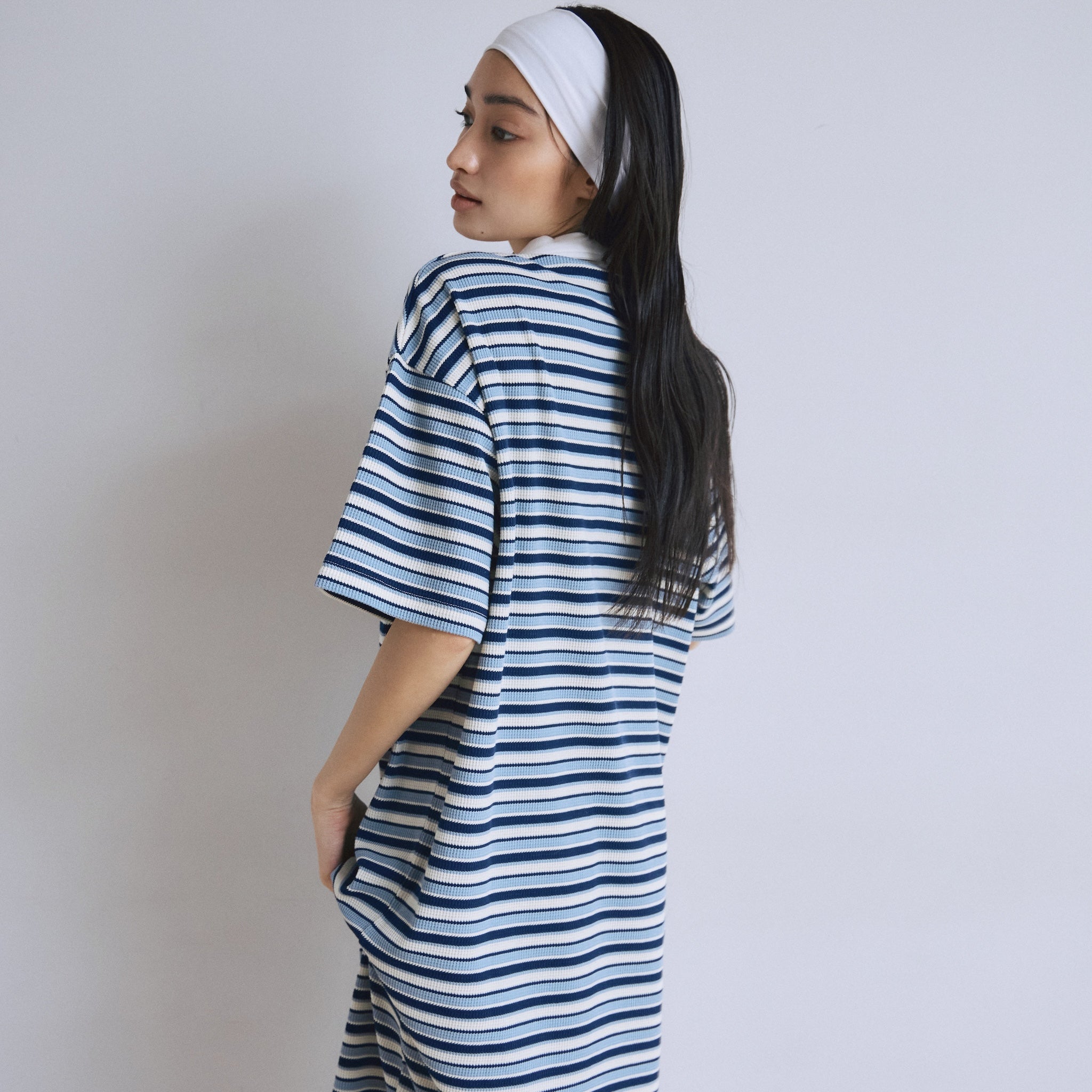 ワッフルボーダーPOLOワンピース