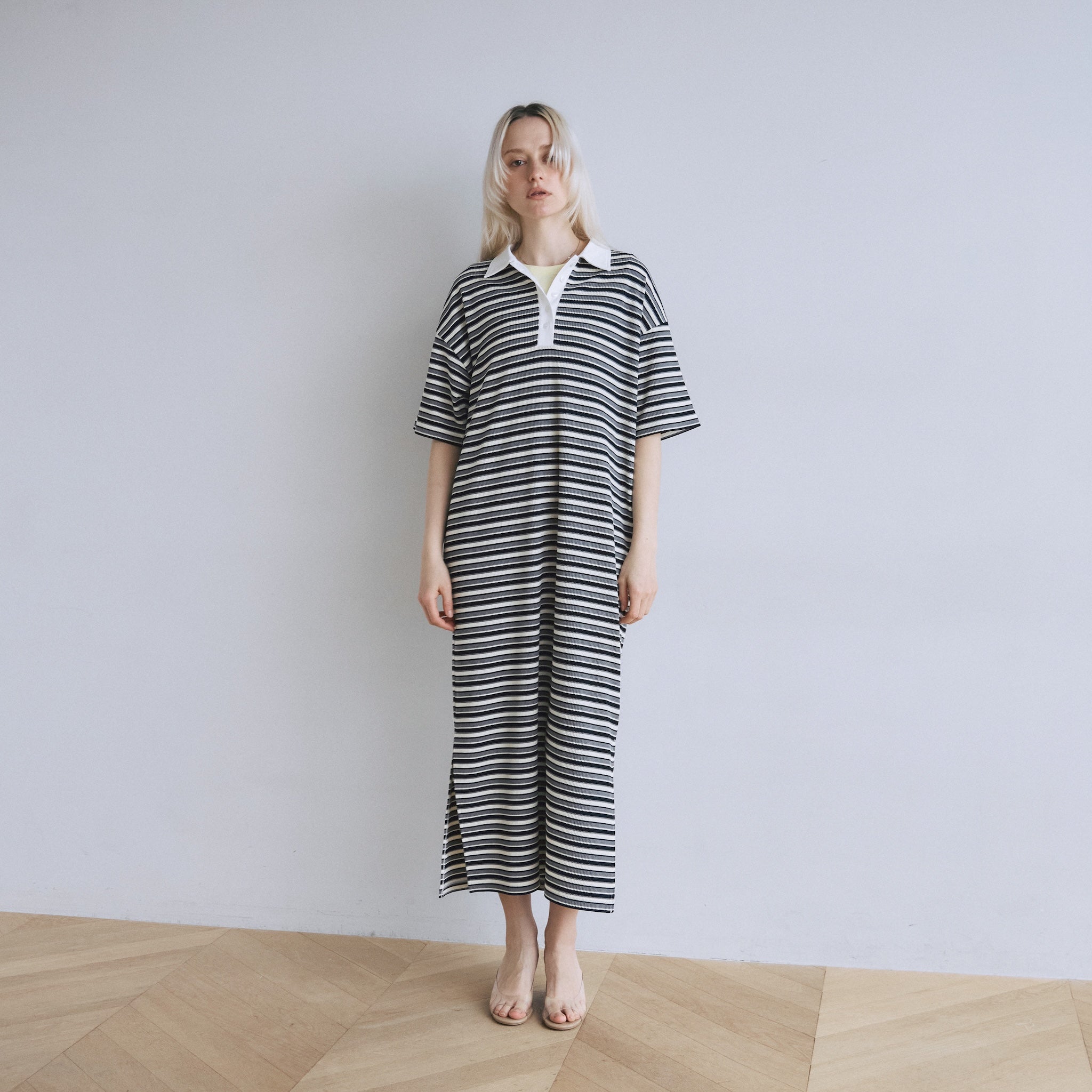 ワッフルボーダーPOLOワンピース