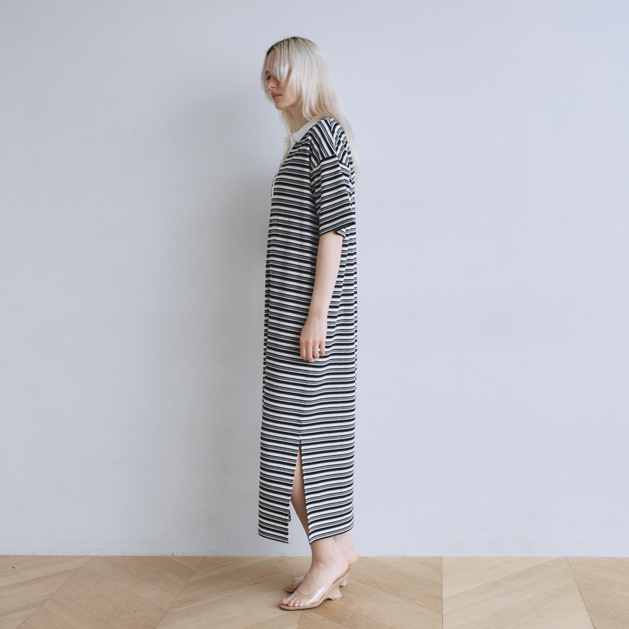 ワッフルボーダーPOLOワンピース