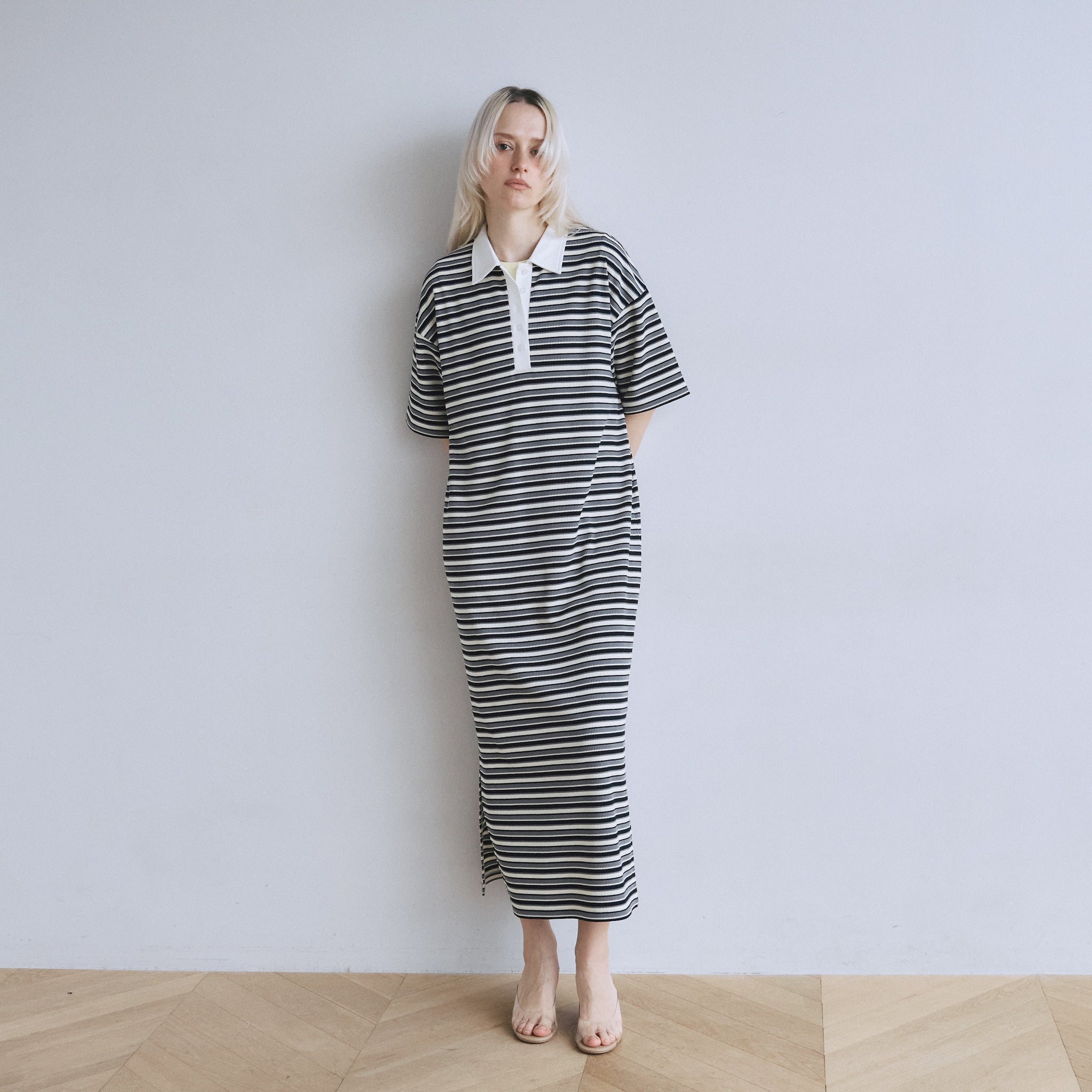ワッフルボーダーPOLOワンピース