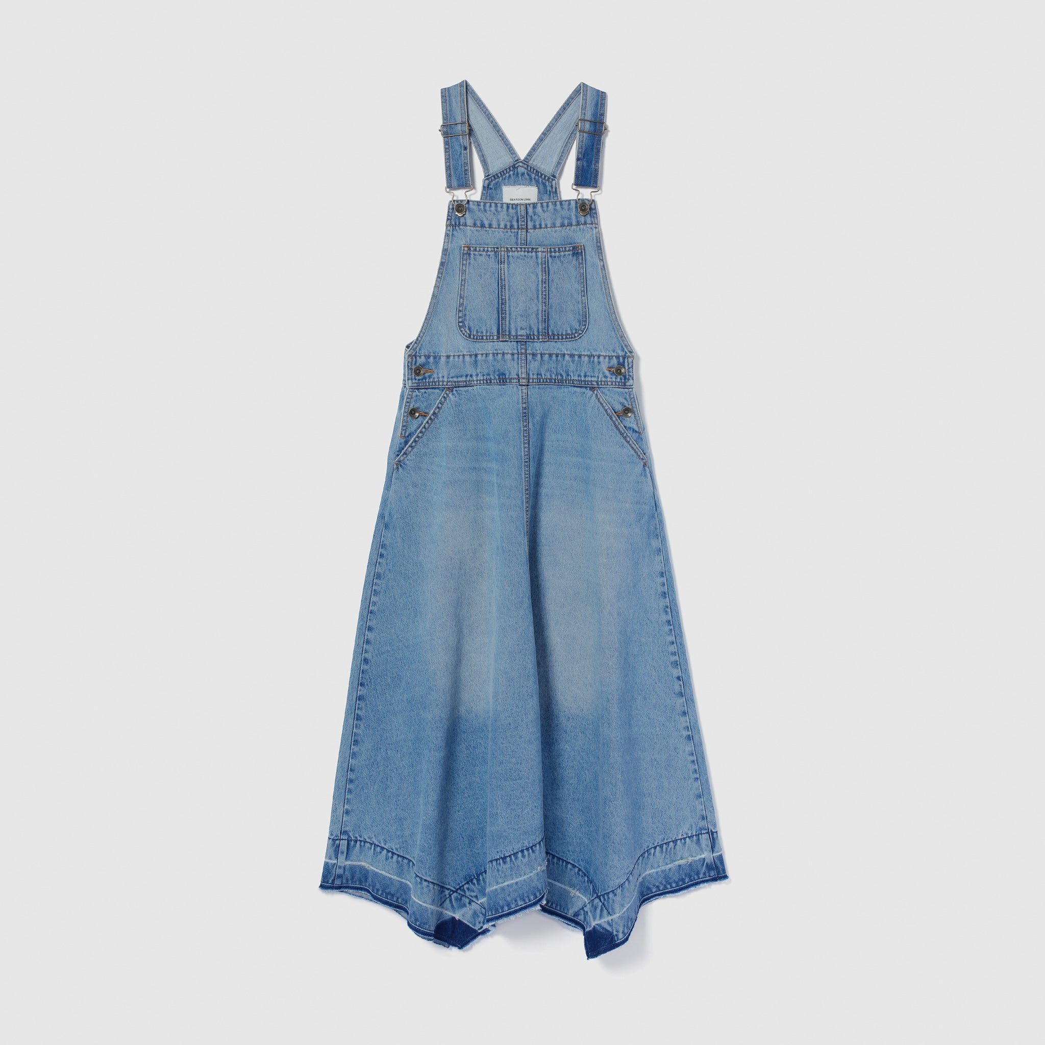 イレギュラーヘムDenimサロペットスカート