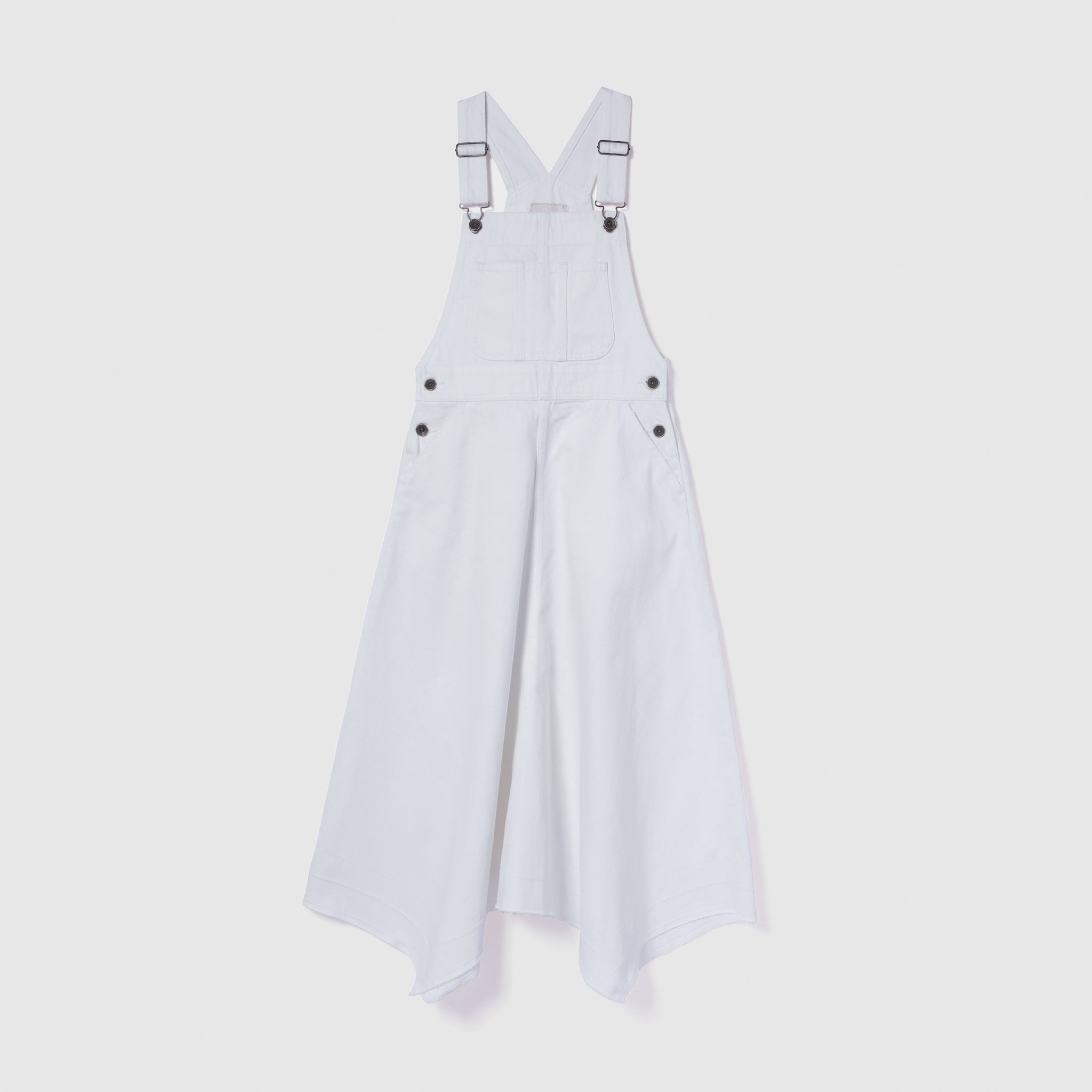 イレギュラーヘムDenimサロペットスカート