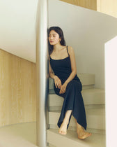 Mermaid-line cup-in cami dress
