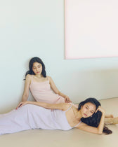 Mermaid-line cup-in cami dress