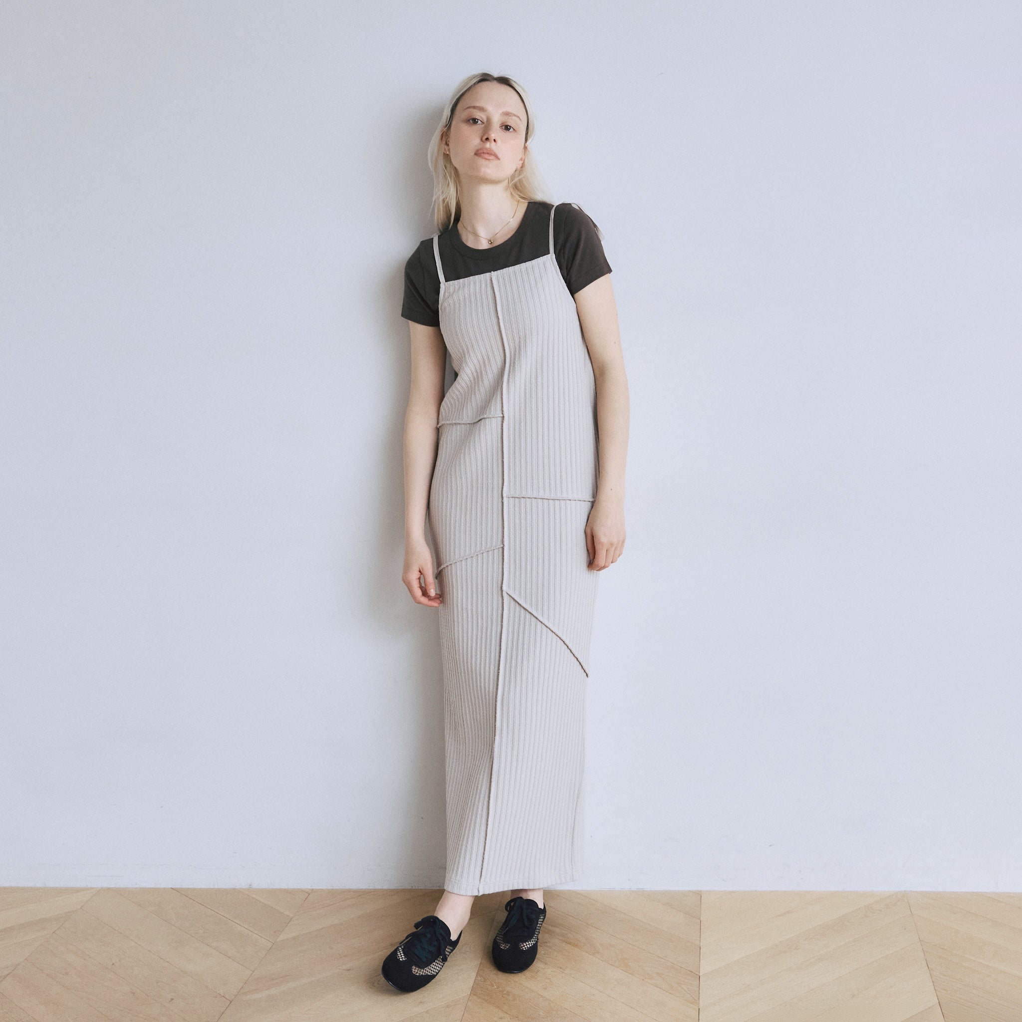 ジャガードRIB Panelワンピース