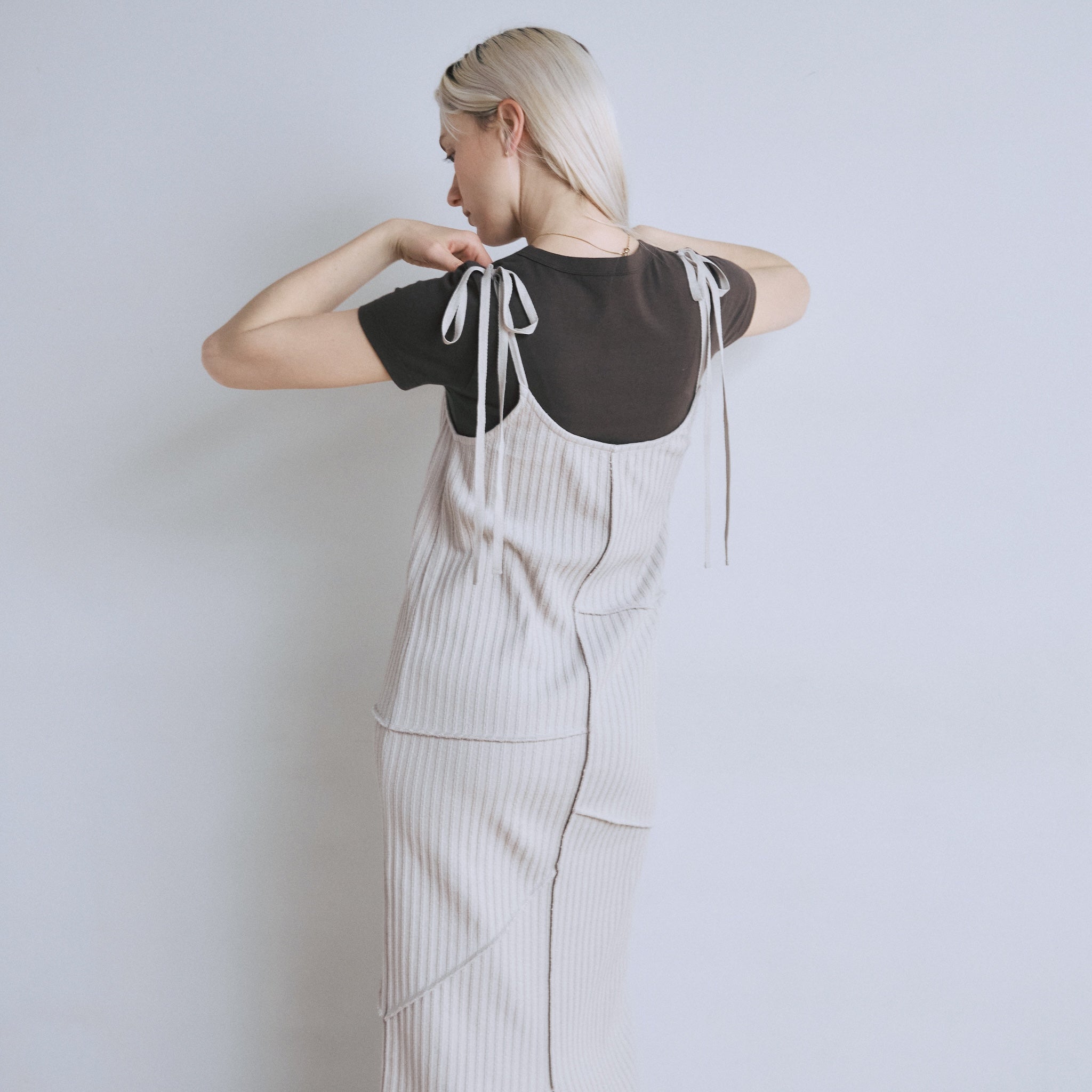 ジャガードRIB Panelワンピース