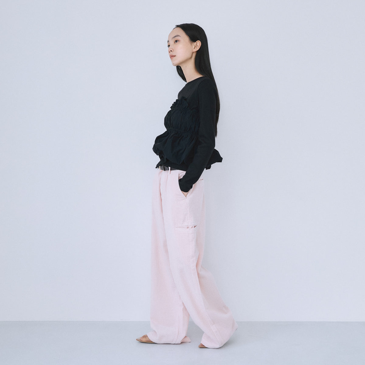 Leg pocket corduroy pants