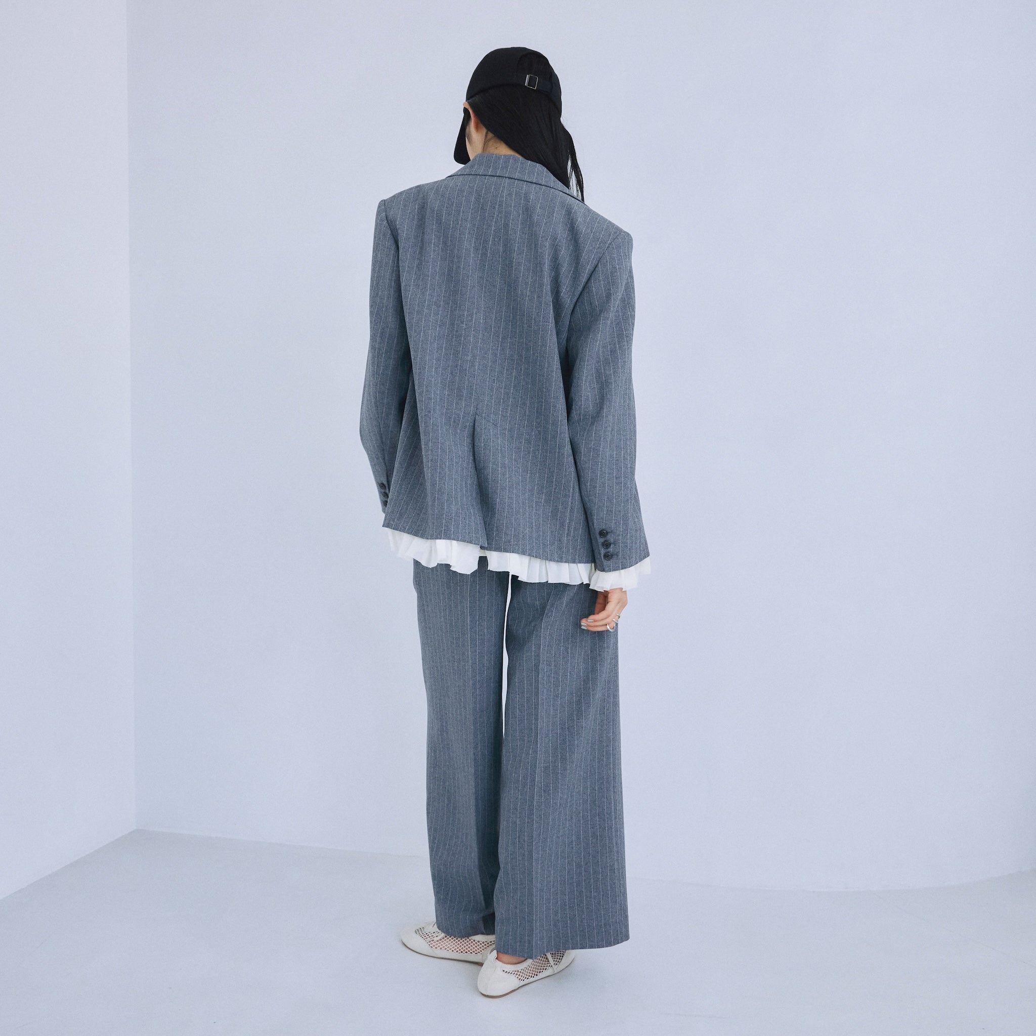 Pinstripe 2tuckスラックス