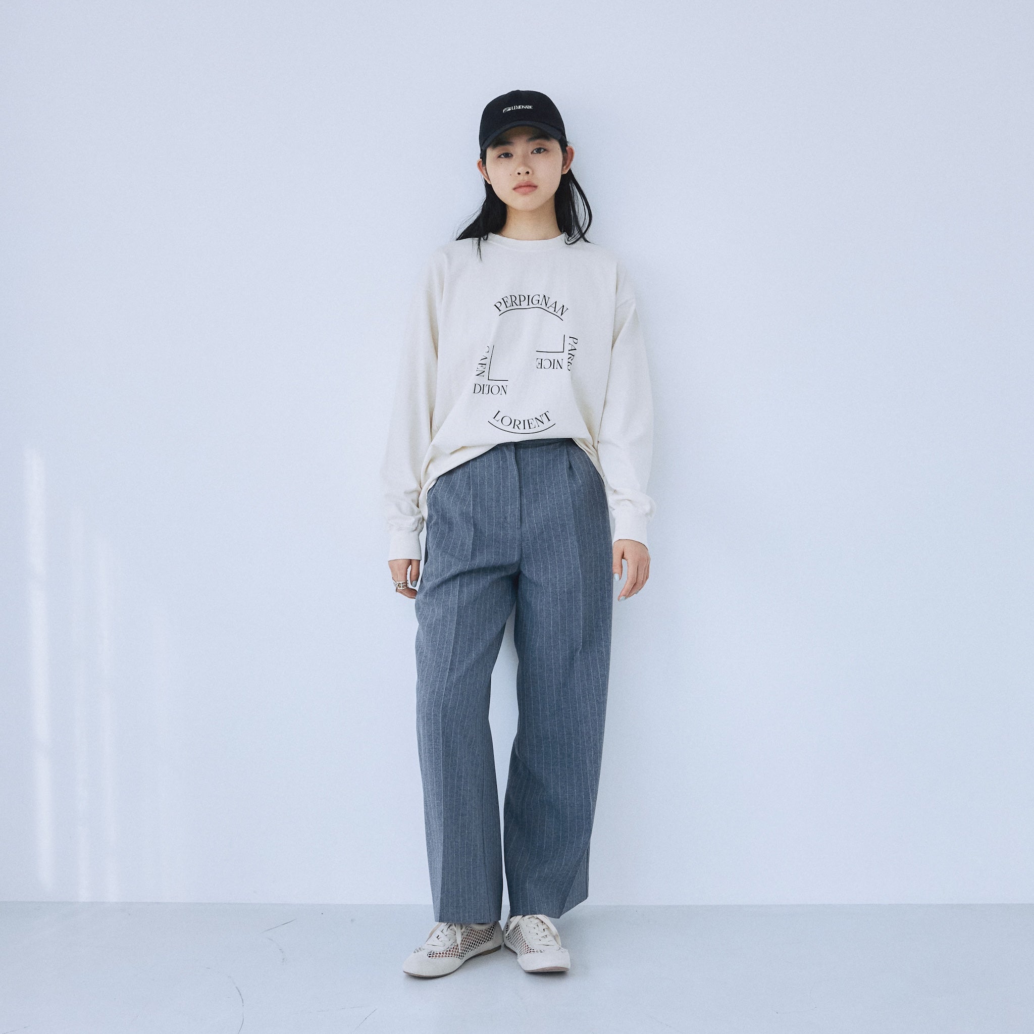 Pinstripe 2tuckスラックス