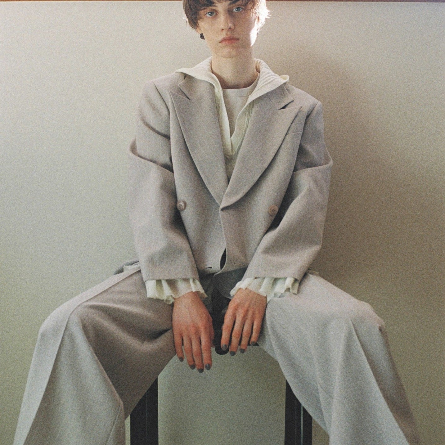 Pinstripe 2tuckスラックス