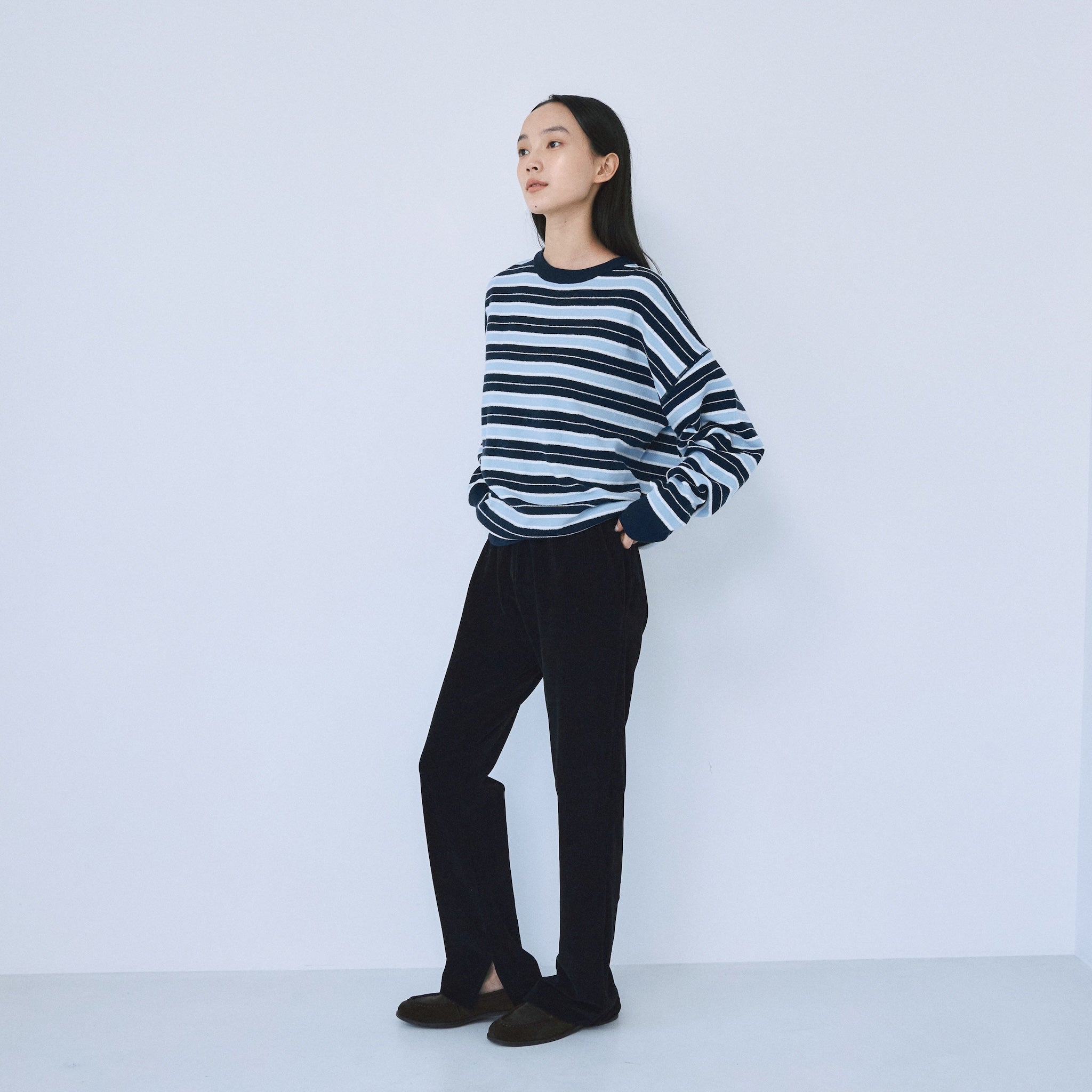 Corduroy Stretch Straight Pants