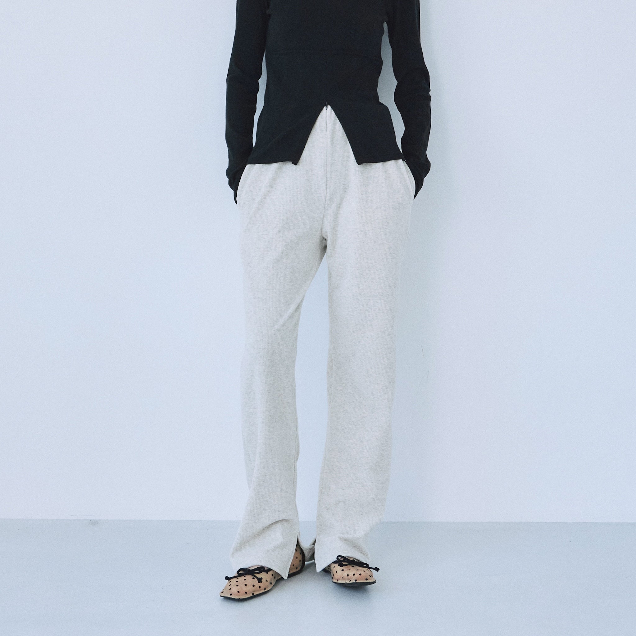 Corduroy Stretch Straight Pants