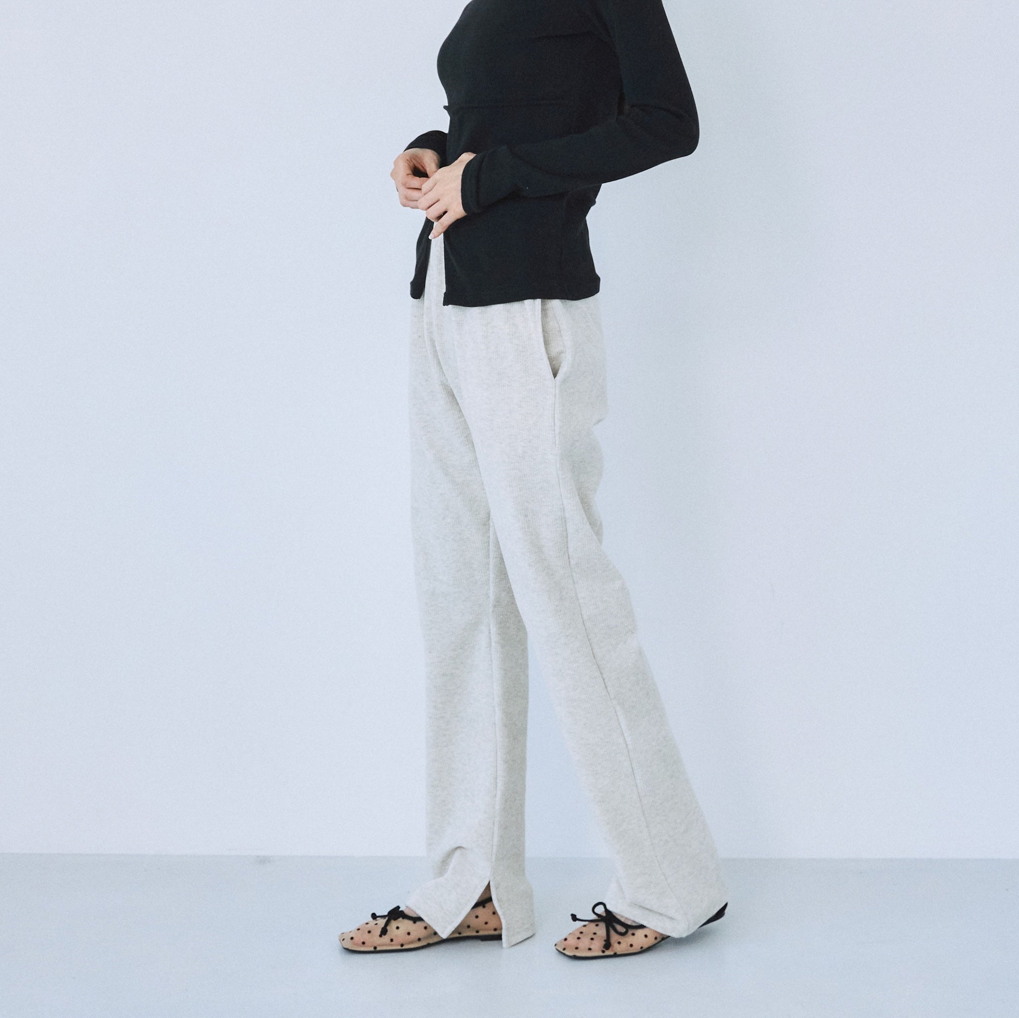 Corduroy Stretch Straight Pants