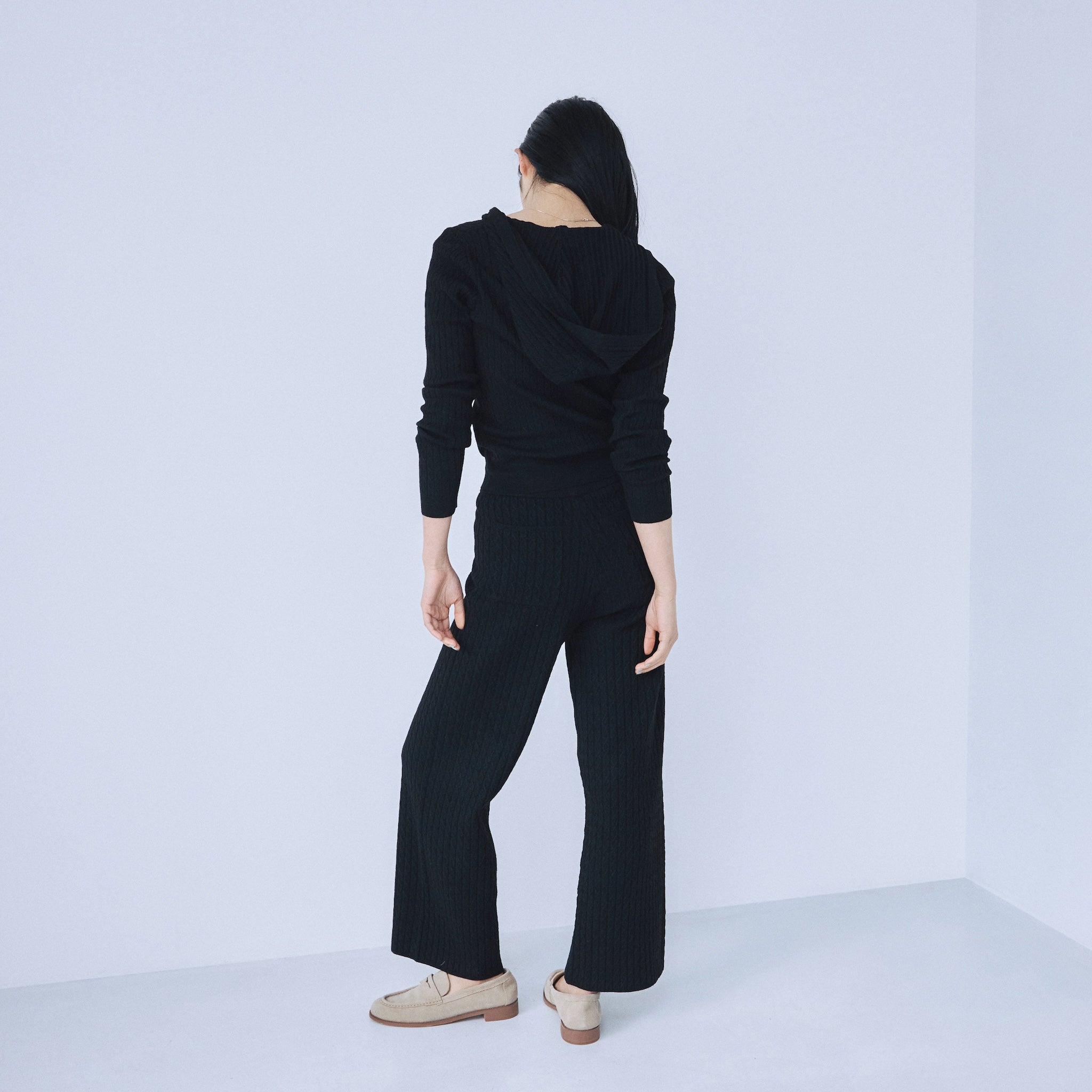 mini cable knit pants