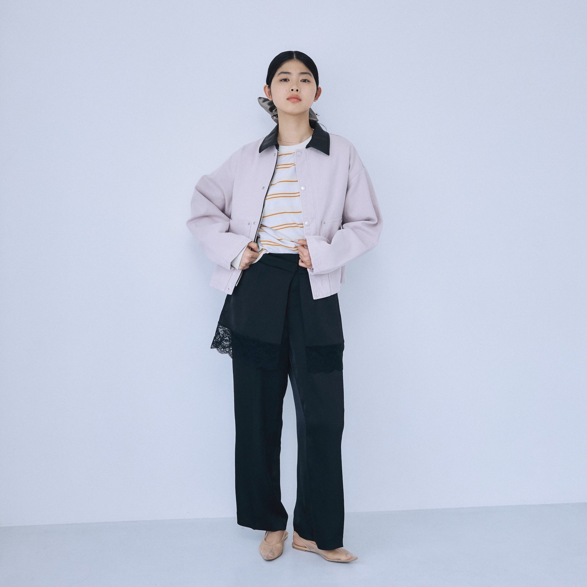 2-way satin wrap pants