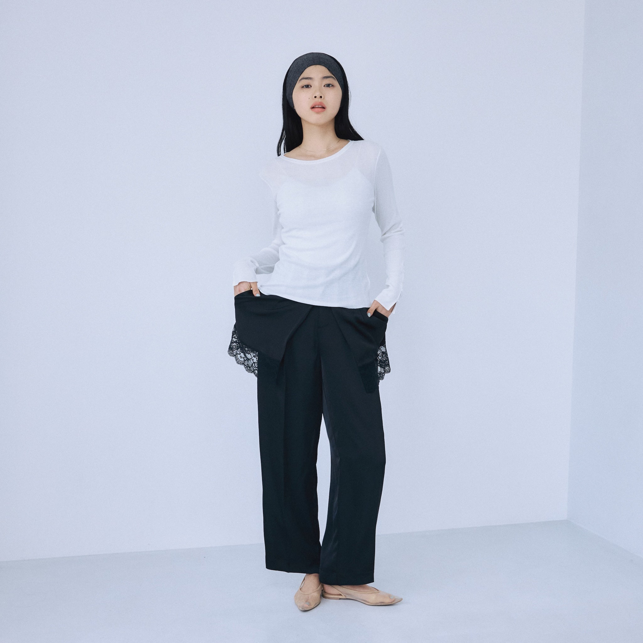 2-way satin wrap pants