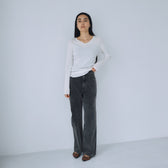 Corduroy soft flare pants