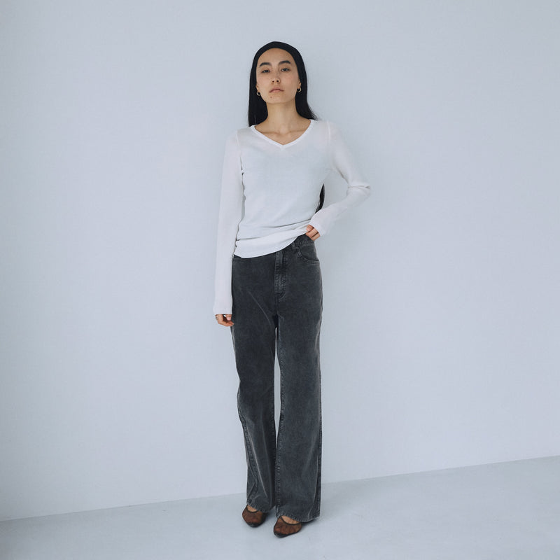 Corduroy soft flare pants