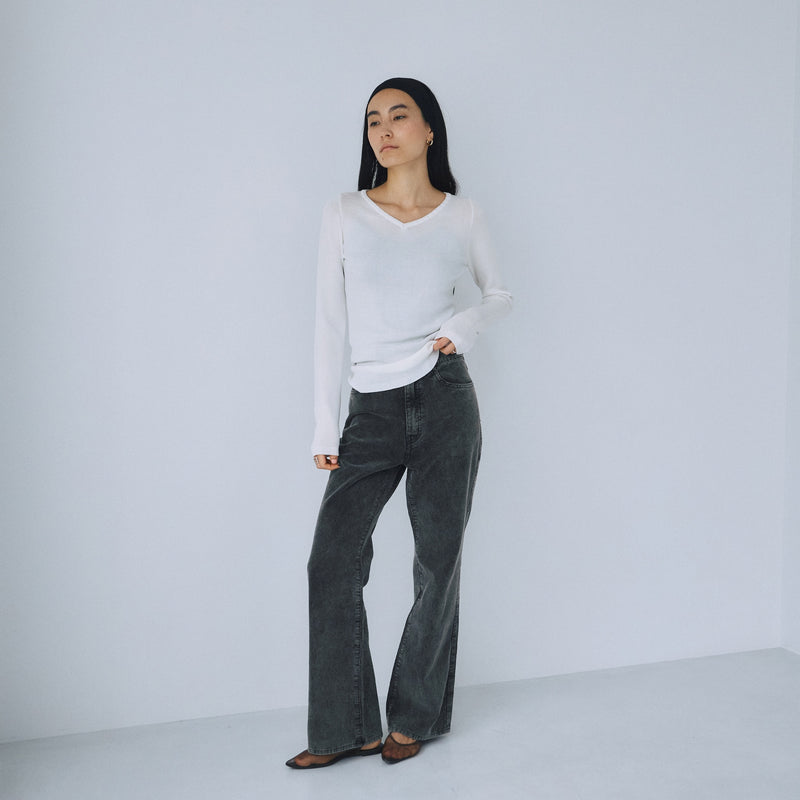 Corduroy soft flare pants