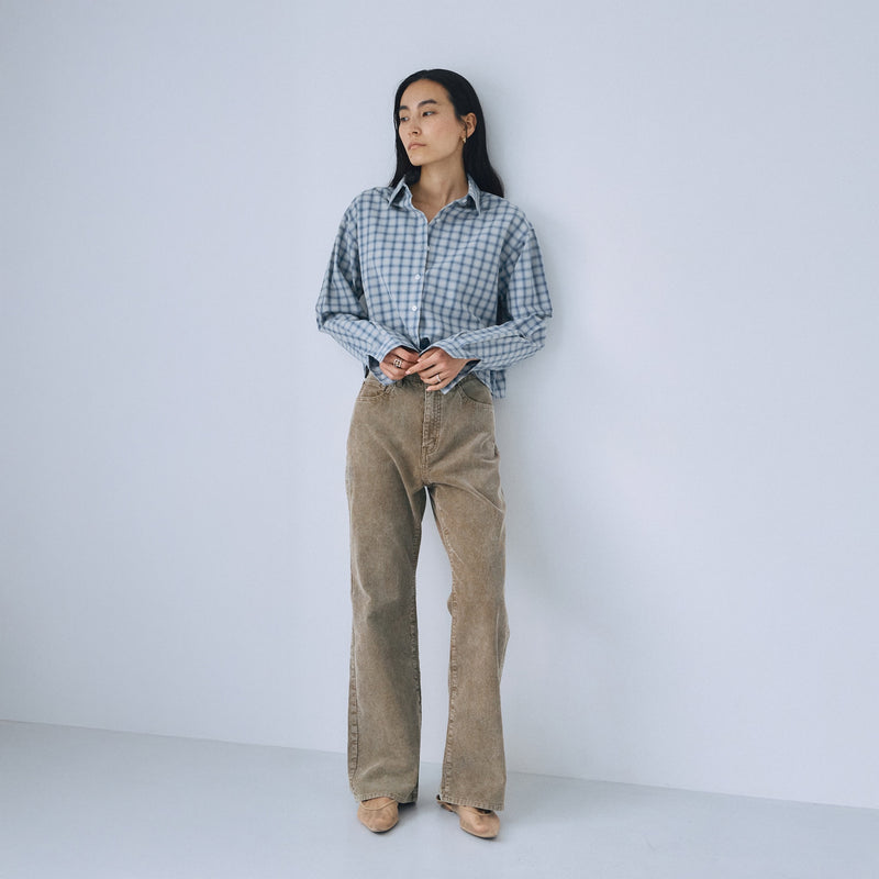 Corduroy soft flare pants