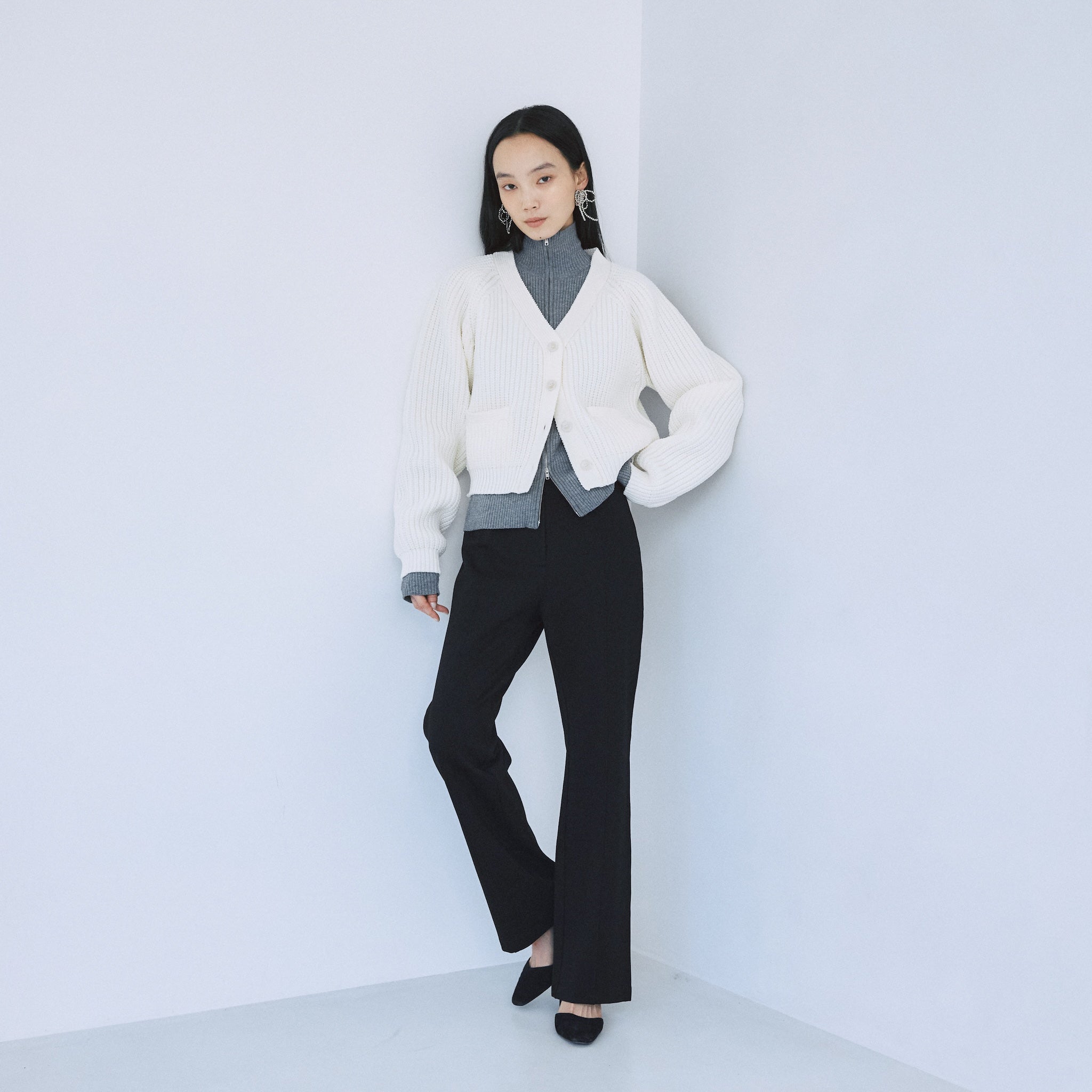 Ponte flare slim pants