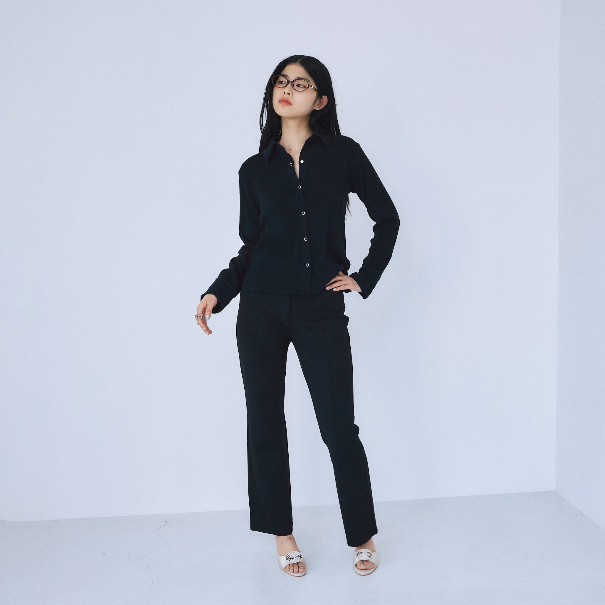 Ponte flare slim pants