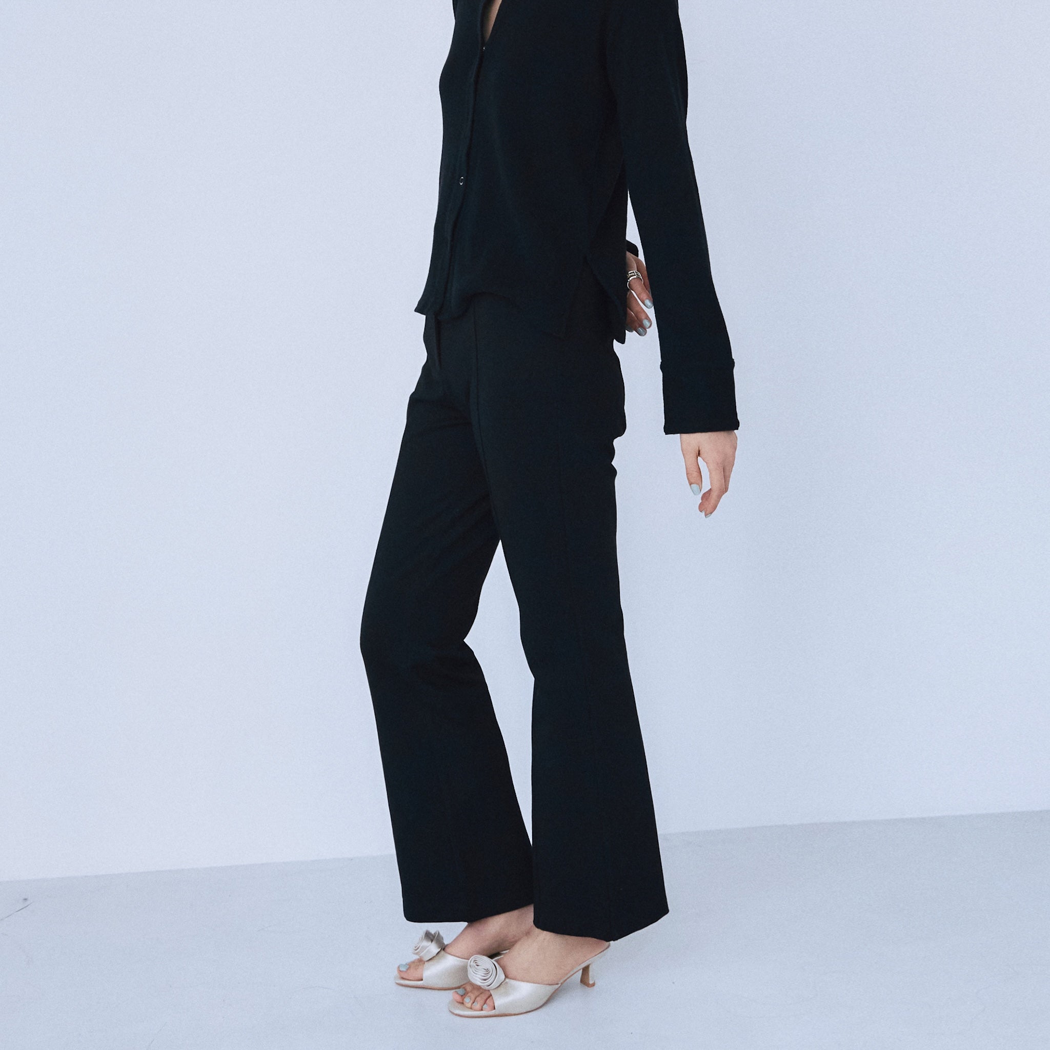 Ponte flare slim pants