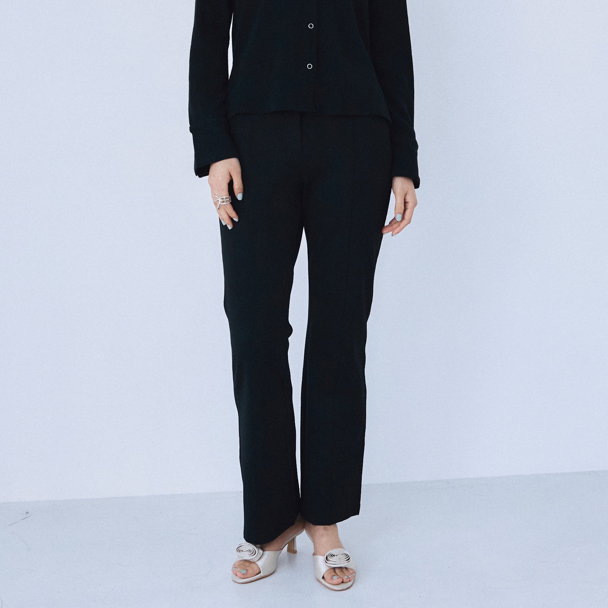 Ponte flare slim pants