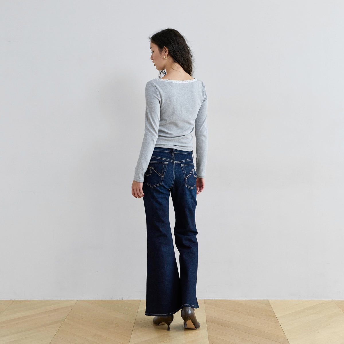 Slimローライズフレア SRN06