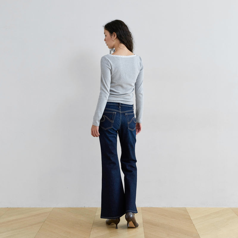 Slimローライズフレア SRN06