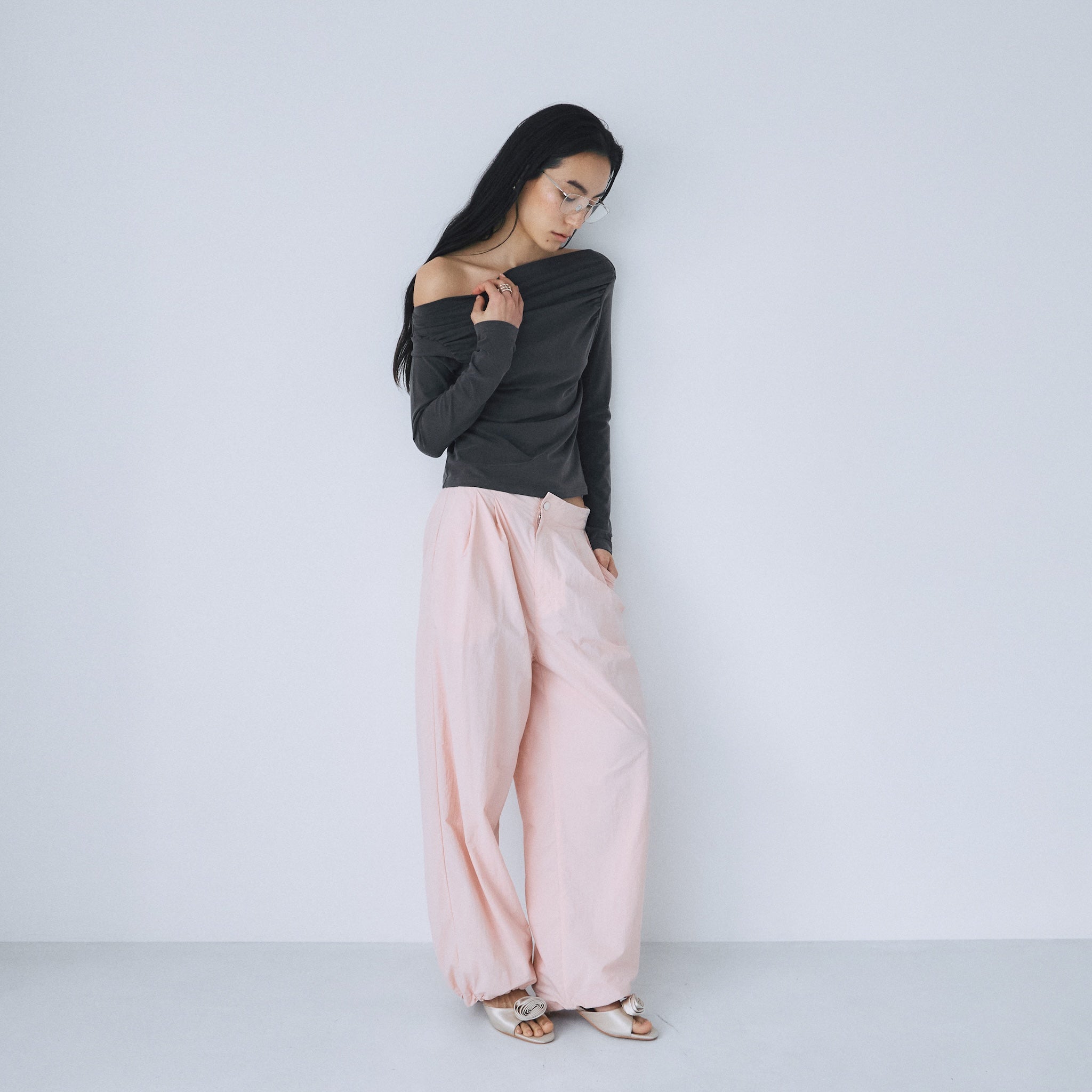 2-tuck drawstring pants