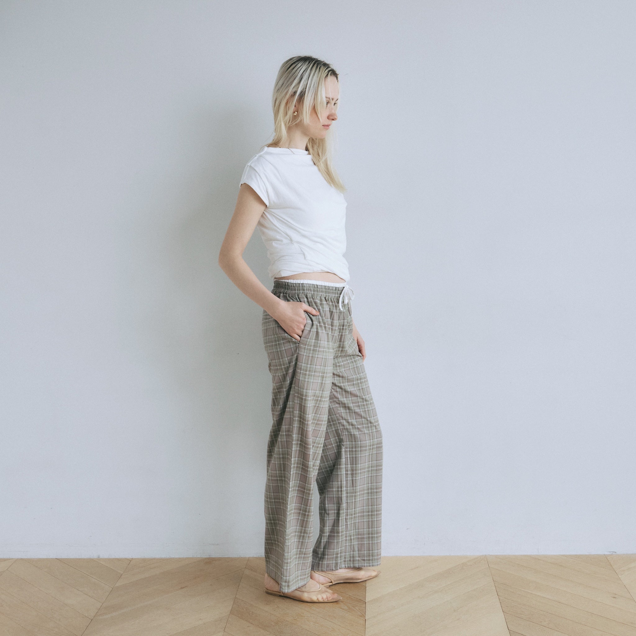 DoubleウエストRelaxパンツ