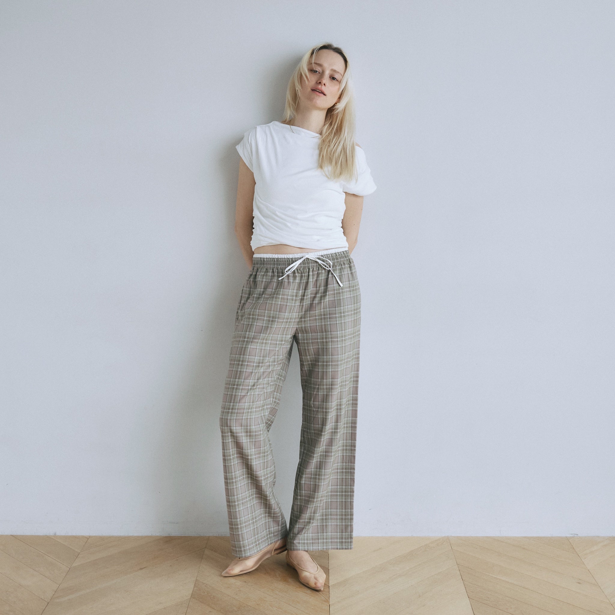 DoubleウエストRelaxパンツ