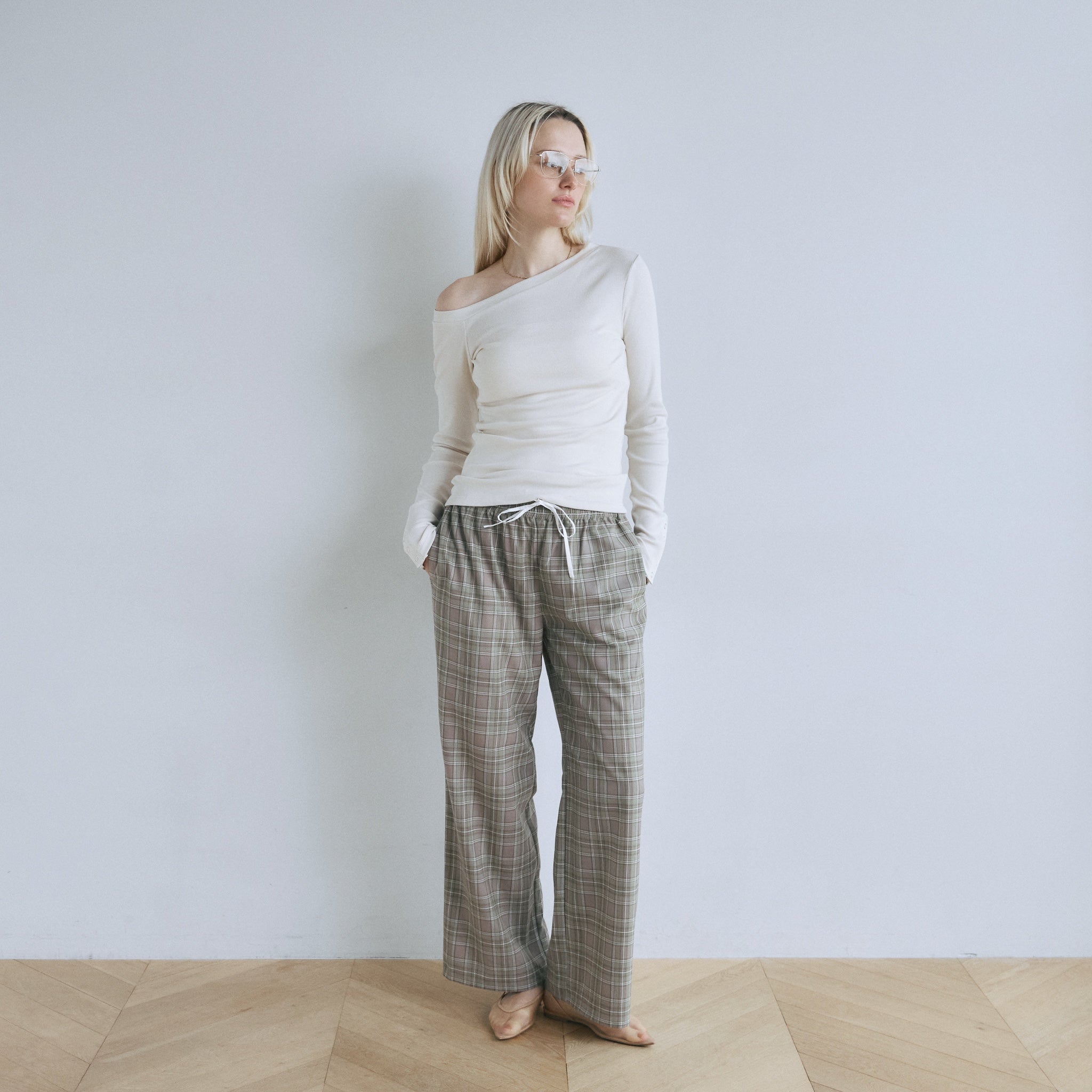 DoubleウエストRelaxパンツ