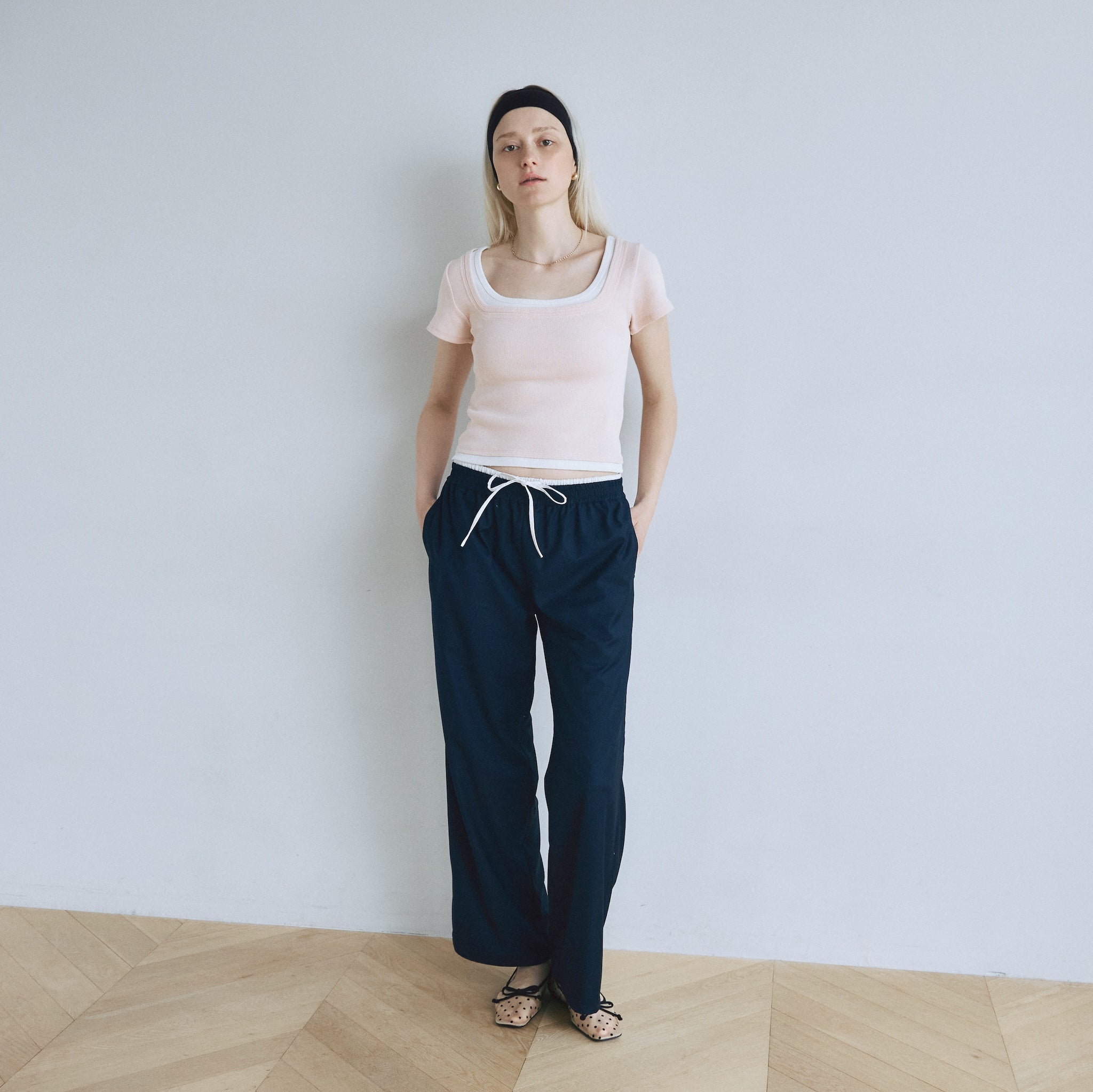 DoubleウエストRelaxパンツ