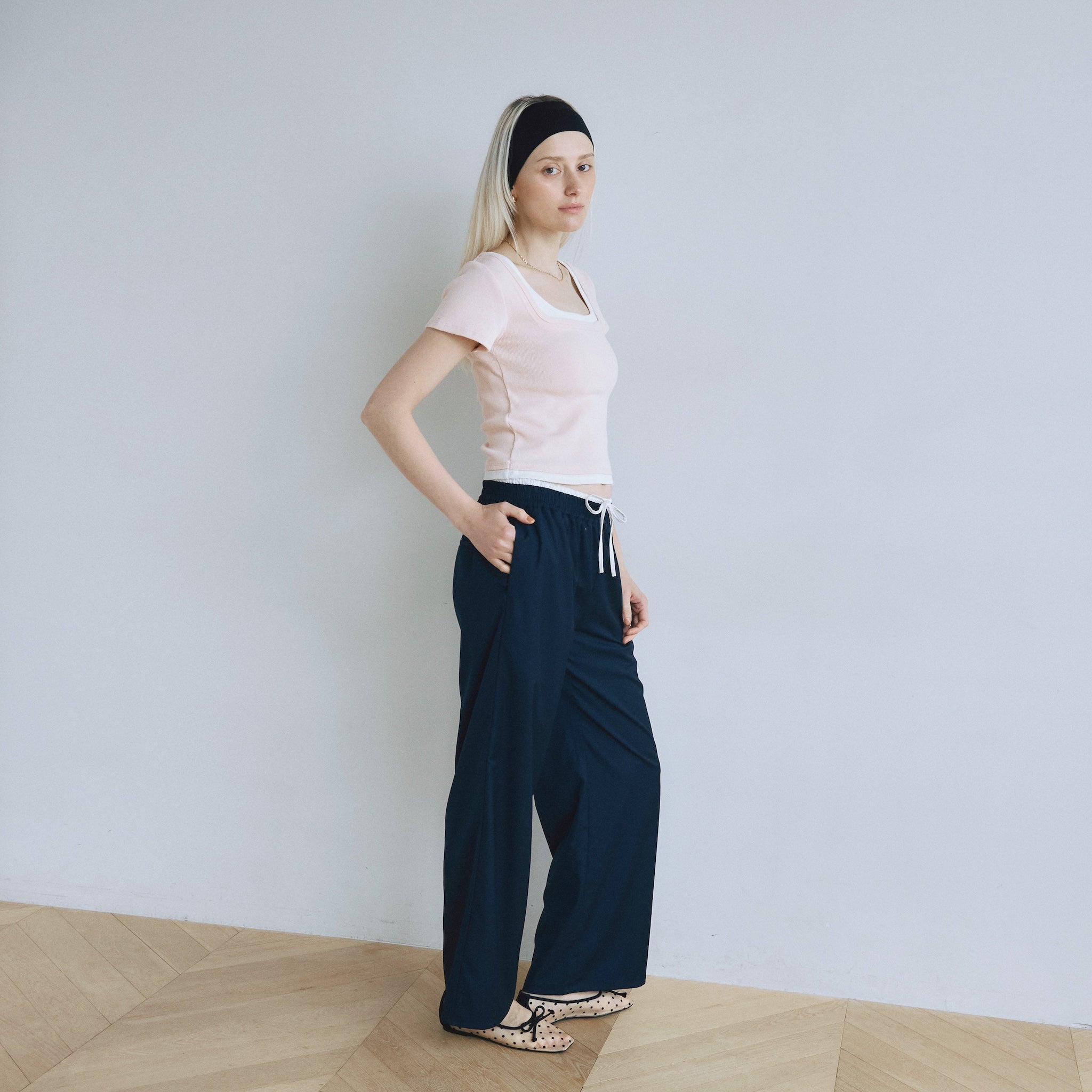 DoubleウエストRelaxパンツ