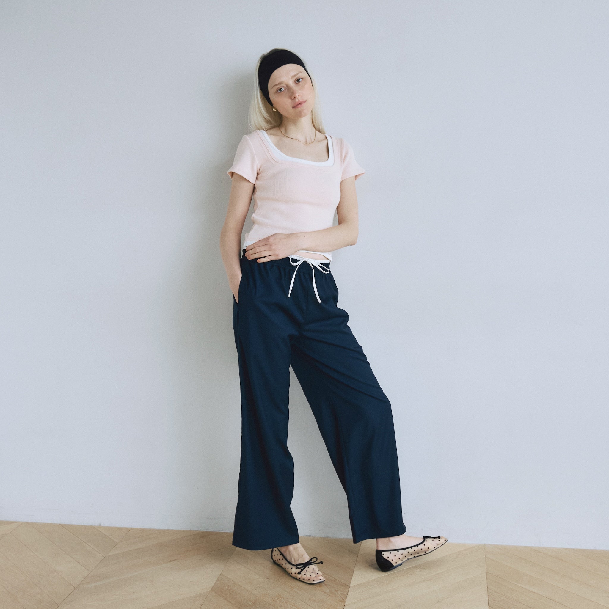 DoubleウエストRelaxパンツ