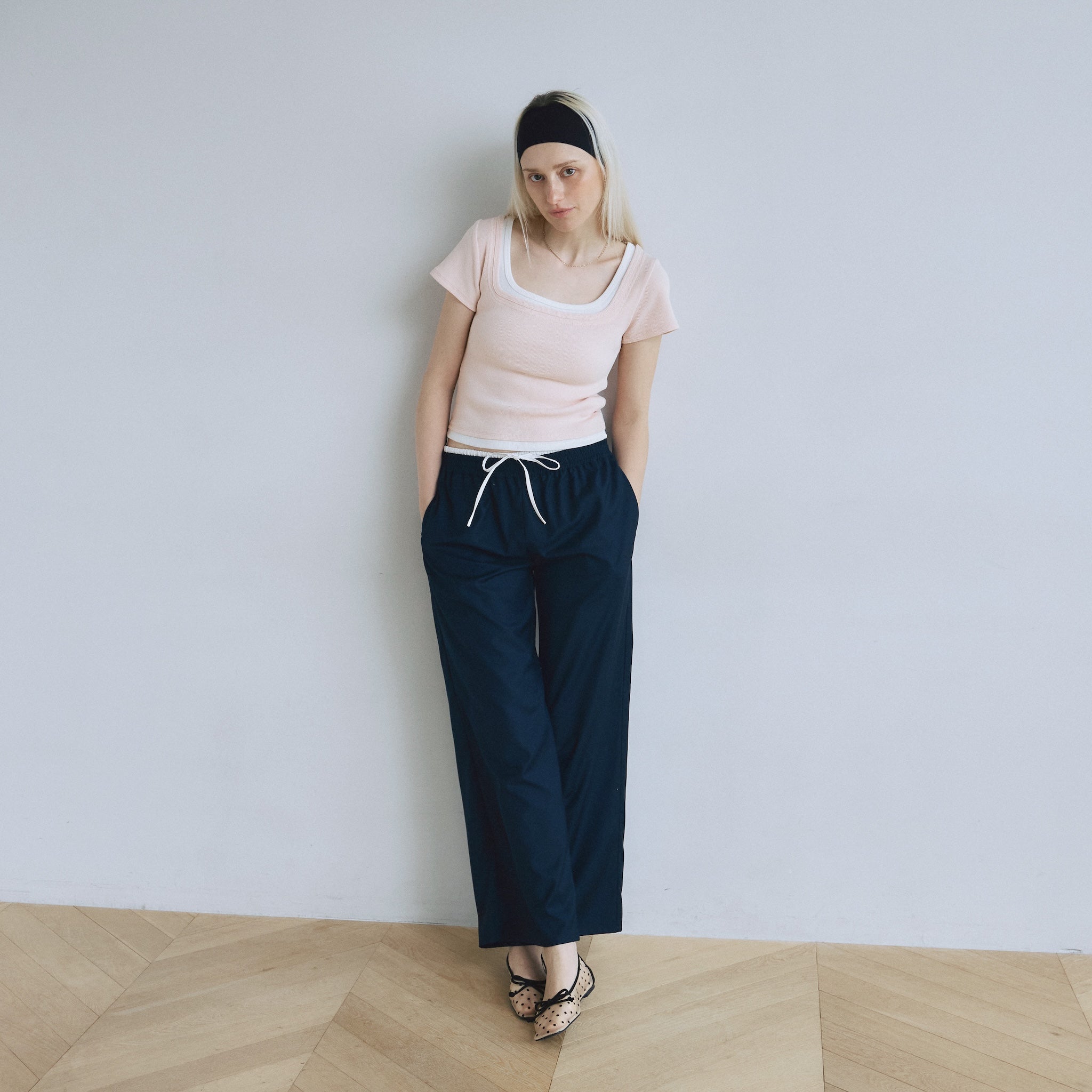 DoubleウエストRelaxパンツ