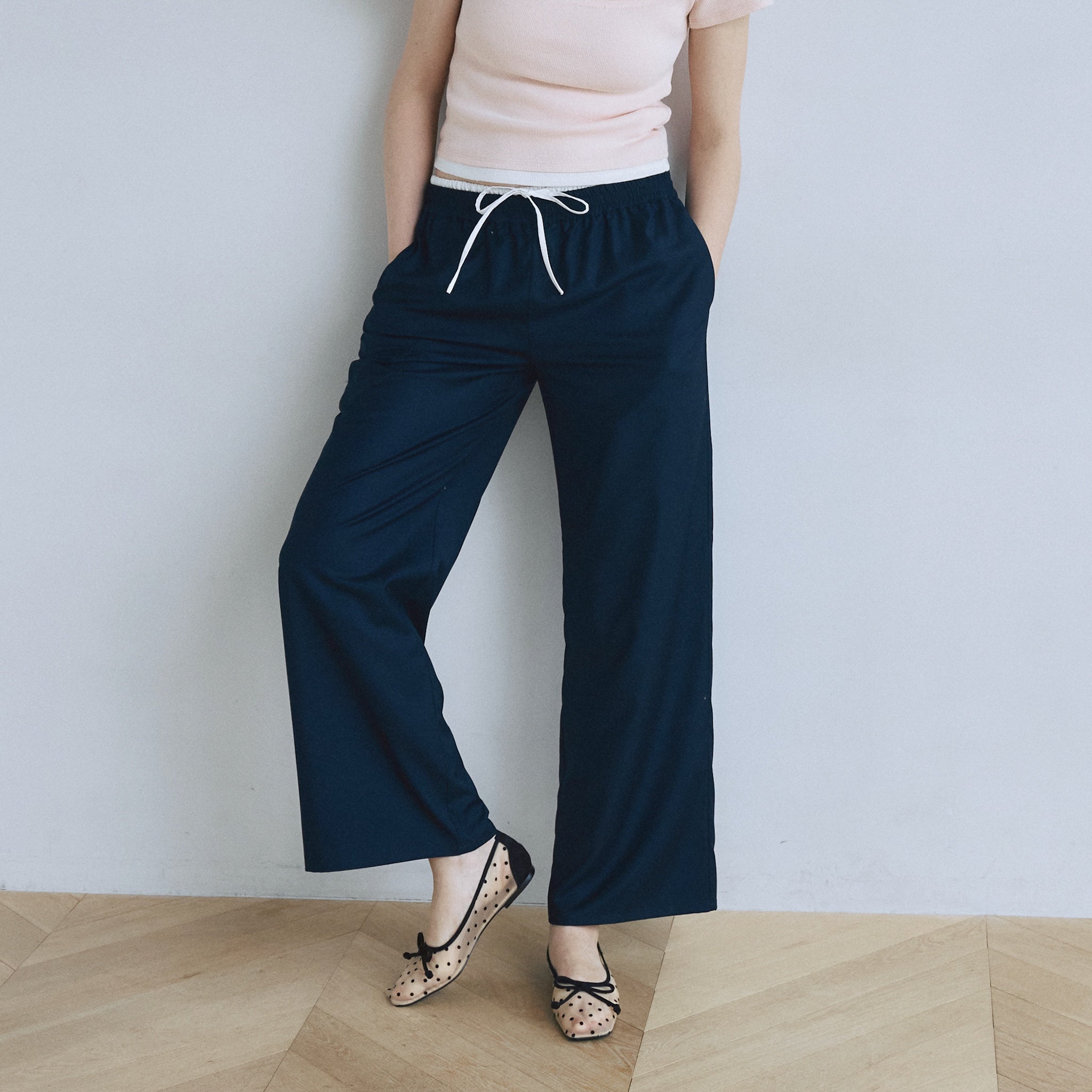 DoubleウエストRelaxパンツ