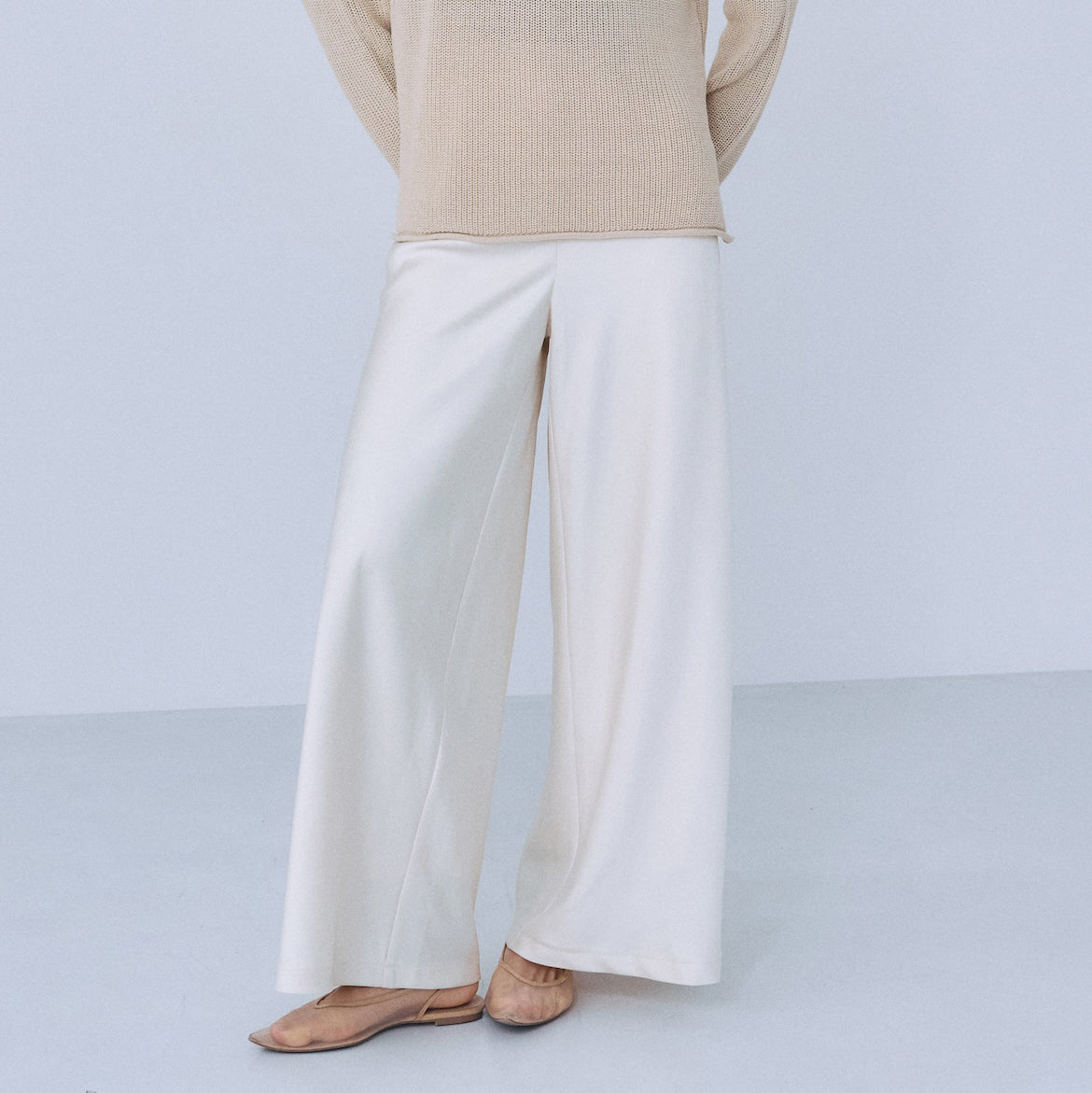 Basic Satin Wideパンツ