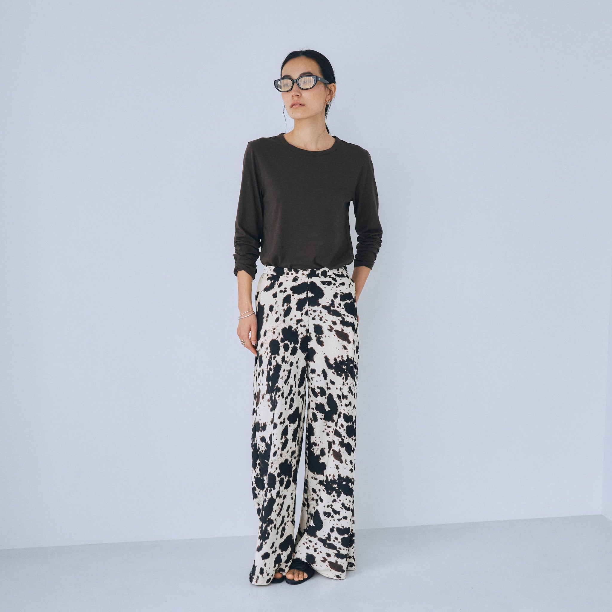 Basic Satin Wideパンツ