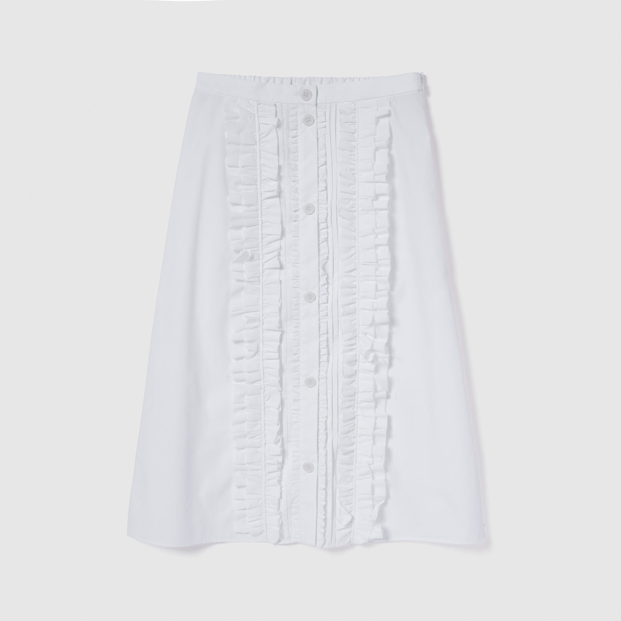 Frill design 2-way midi skirt