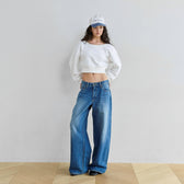 Low-rise loose tapered pants SRN03