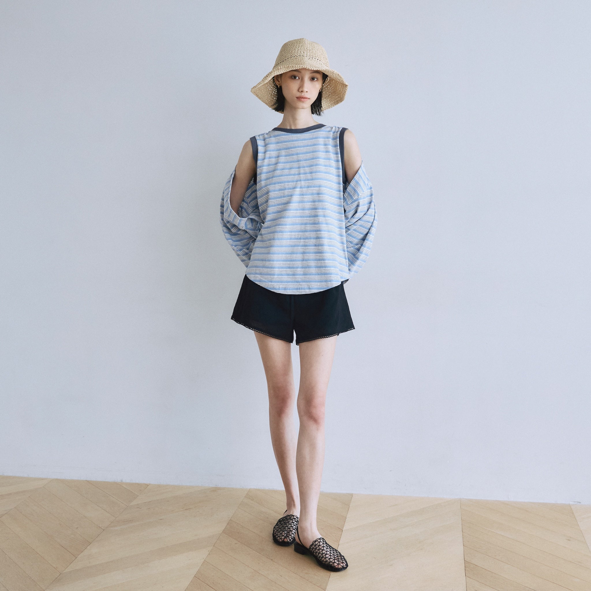 C/voile ピコレースショートパンツ