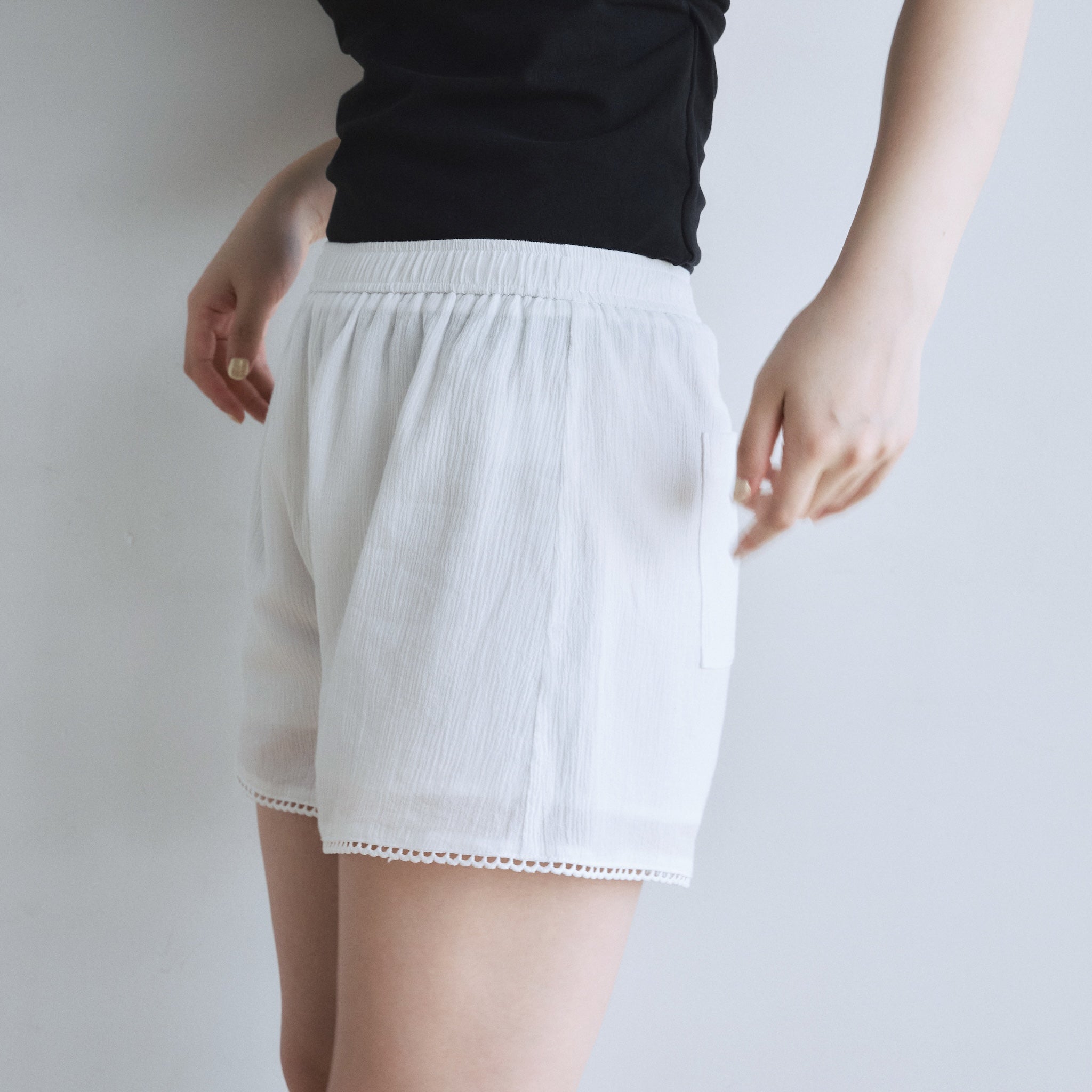 C/voile ピコレースショートパンツ