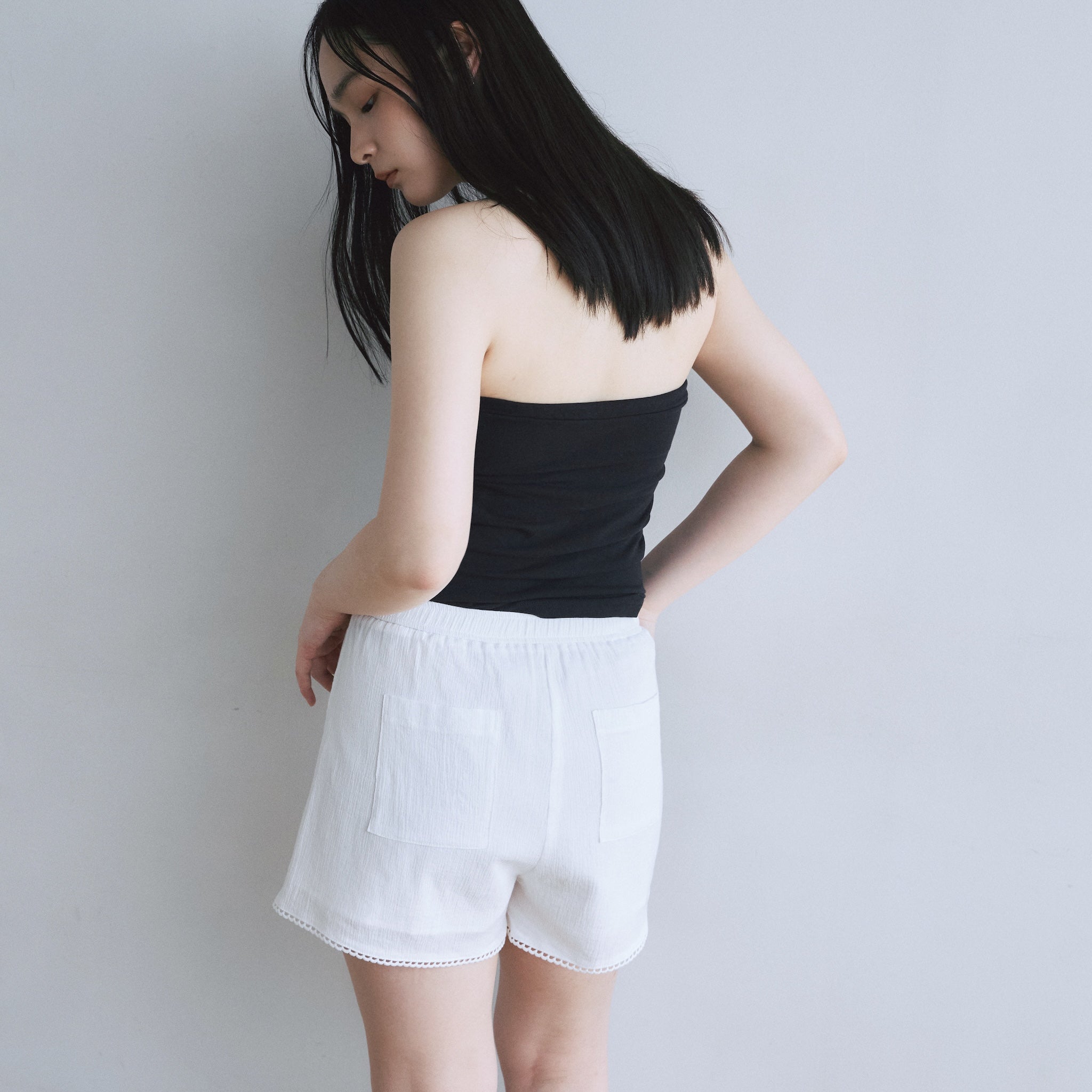 C/voile ピコレースショートパンツ
